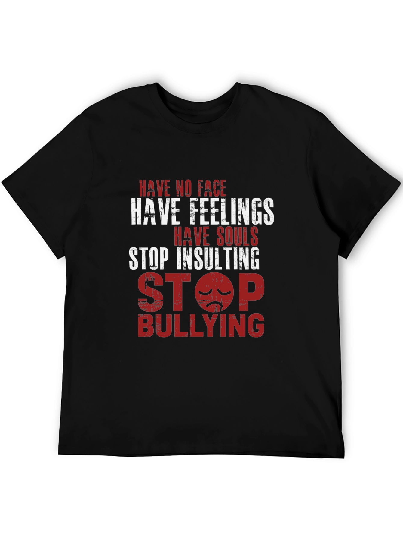 Black Stop Bullying Graphic Tee - Black Casual T-Shirt view 5