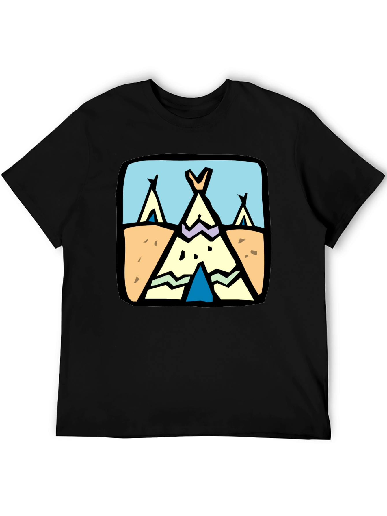 Novelty Tipi Graphic Tee - Black - 5