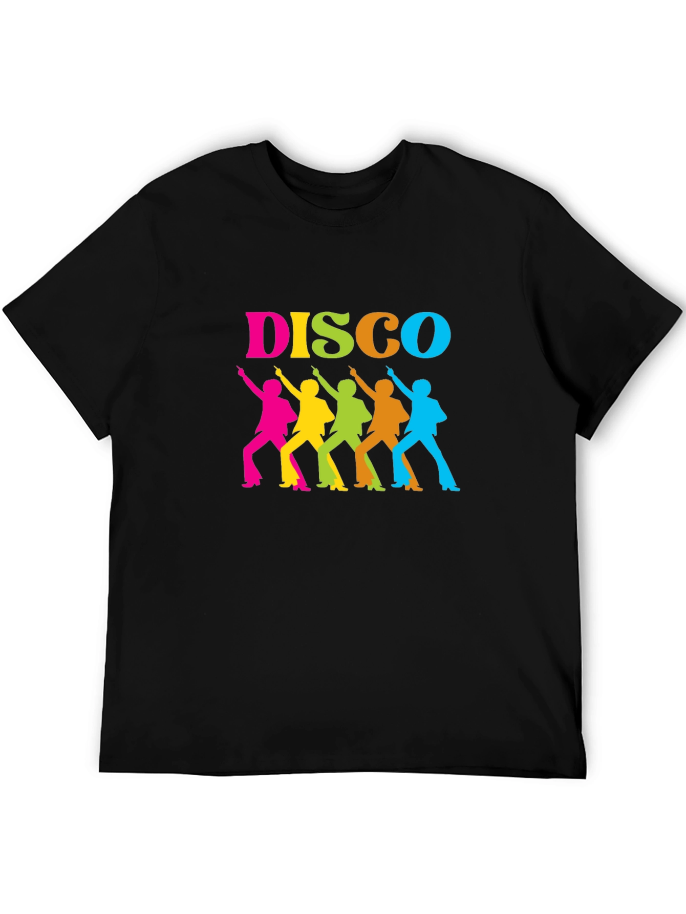 Black Retro Disco Dance T-Shirt - Groovy Party Tee view 5