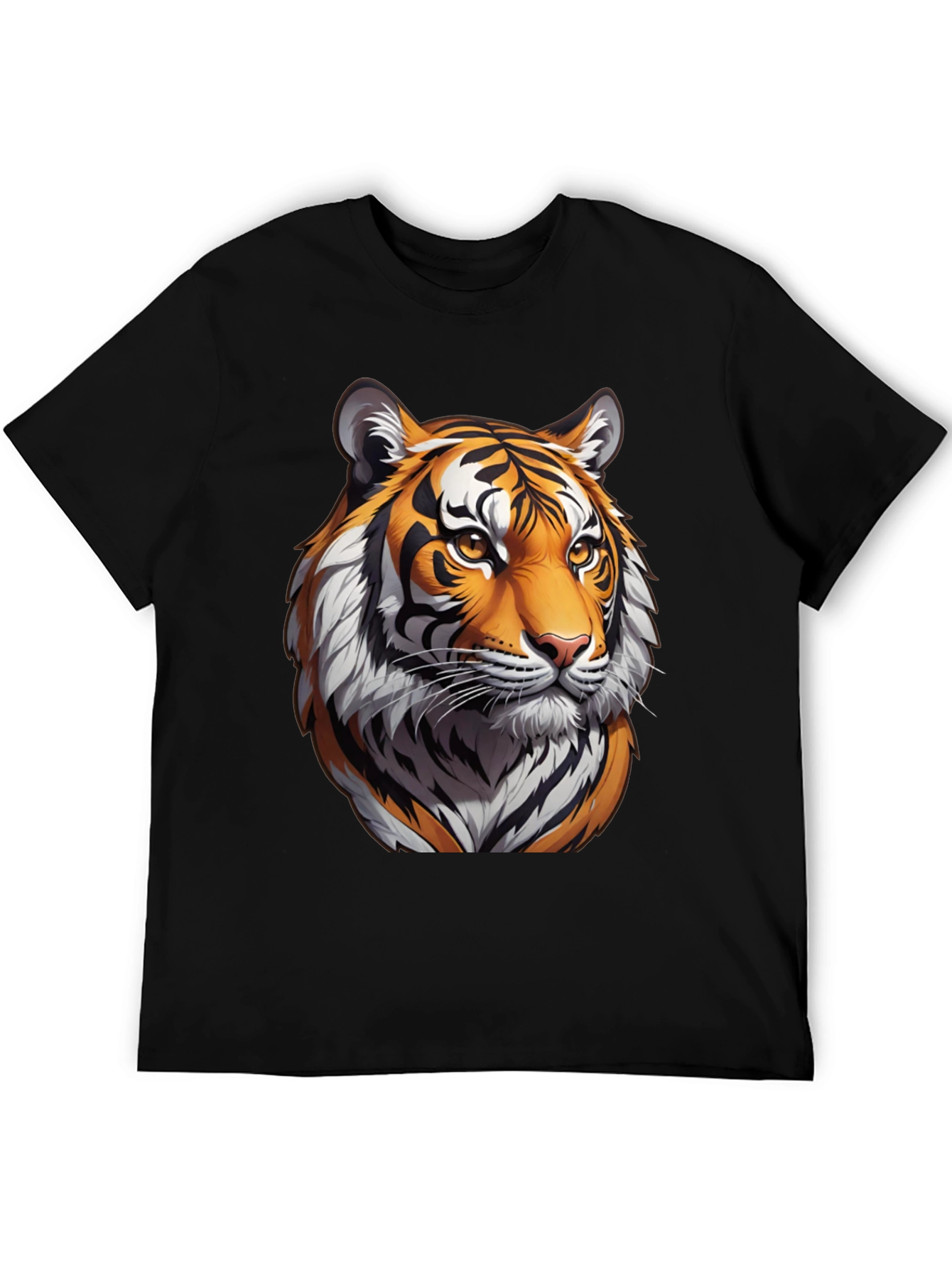 Black Tiger Graphic Black T-Shirt view 5