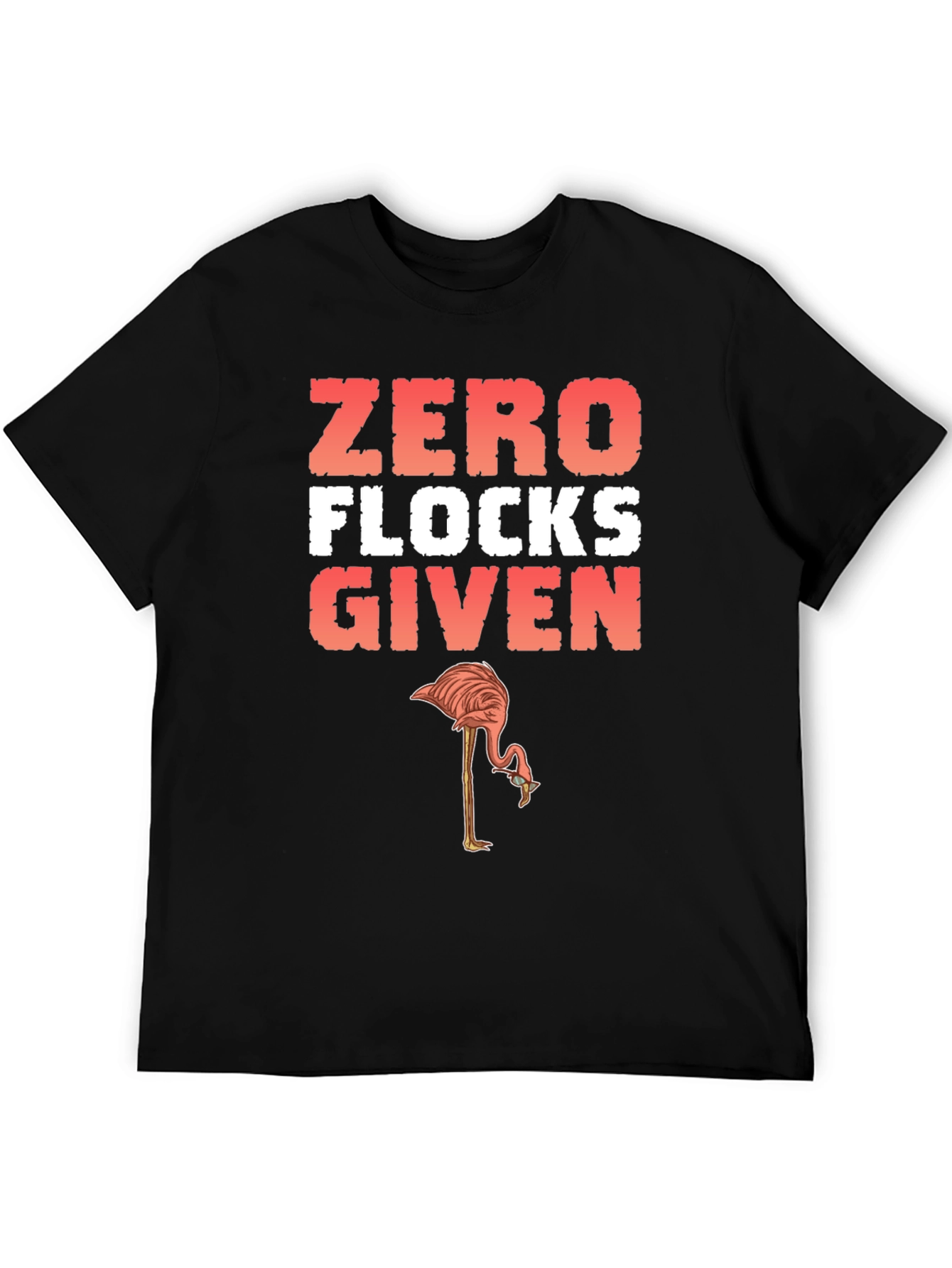 Black Zero Flocks Given Flamingo Graphic Tee view 5