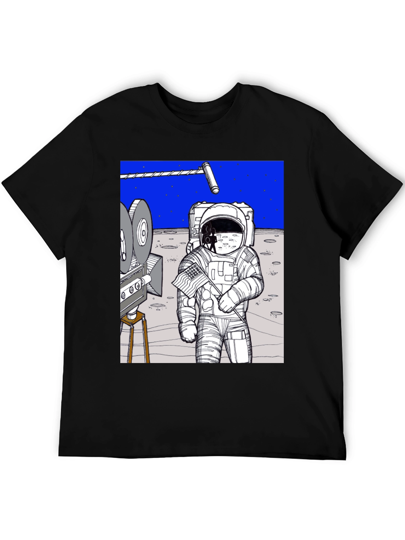 Black Conspiracy Moon Landing Tee view 5