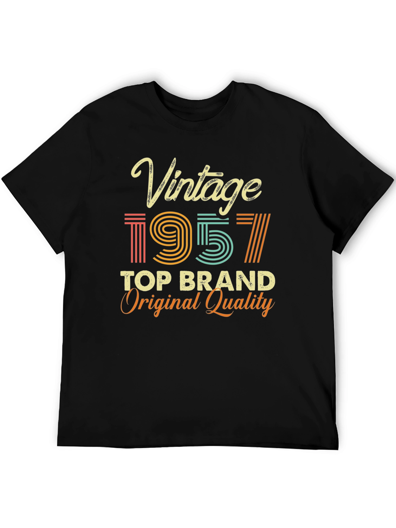 Black Vintage 1957 Top Brand Quality T-Shirt view 5