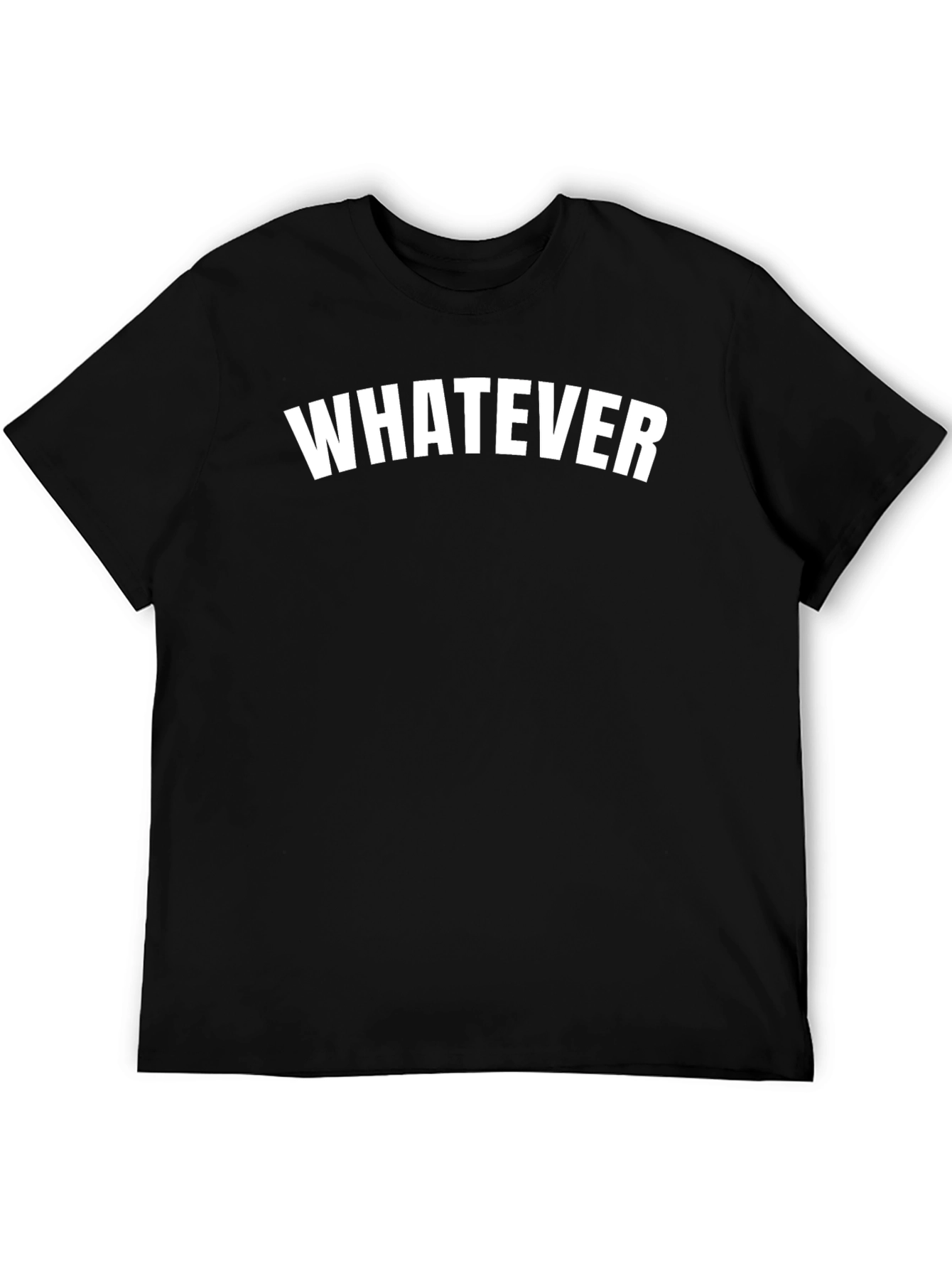 Black Whatever Graphic T-Shirt - Casual Cotton Tee view 5