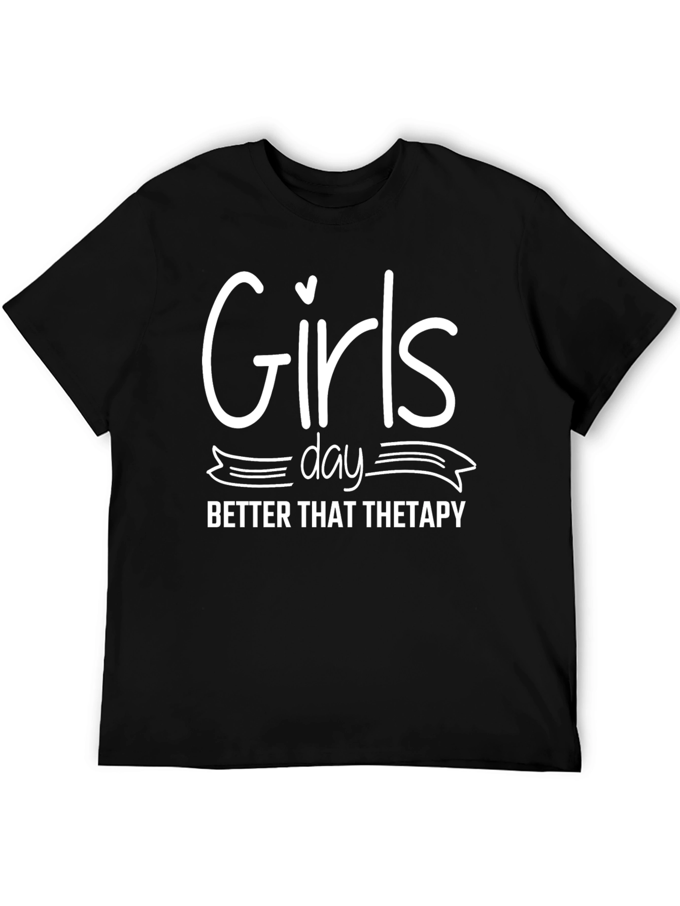 Black Girls Day Better Than Therapy T-Shirt view 5