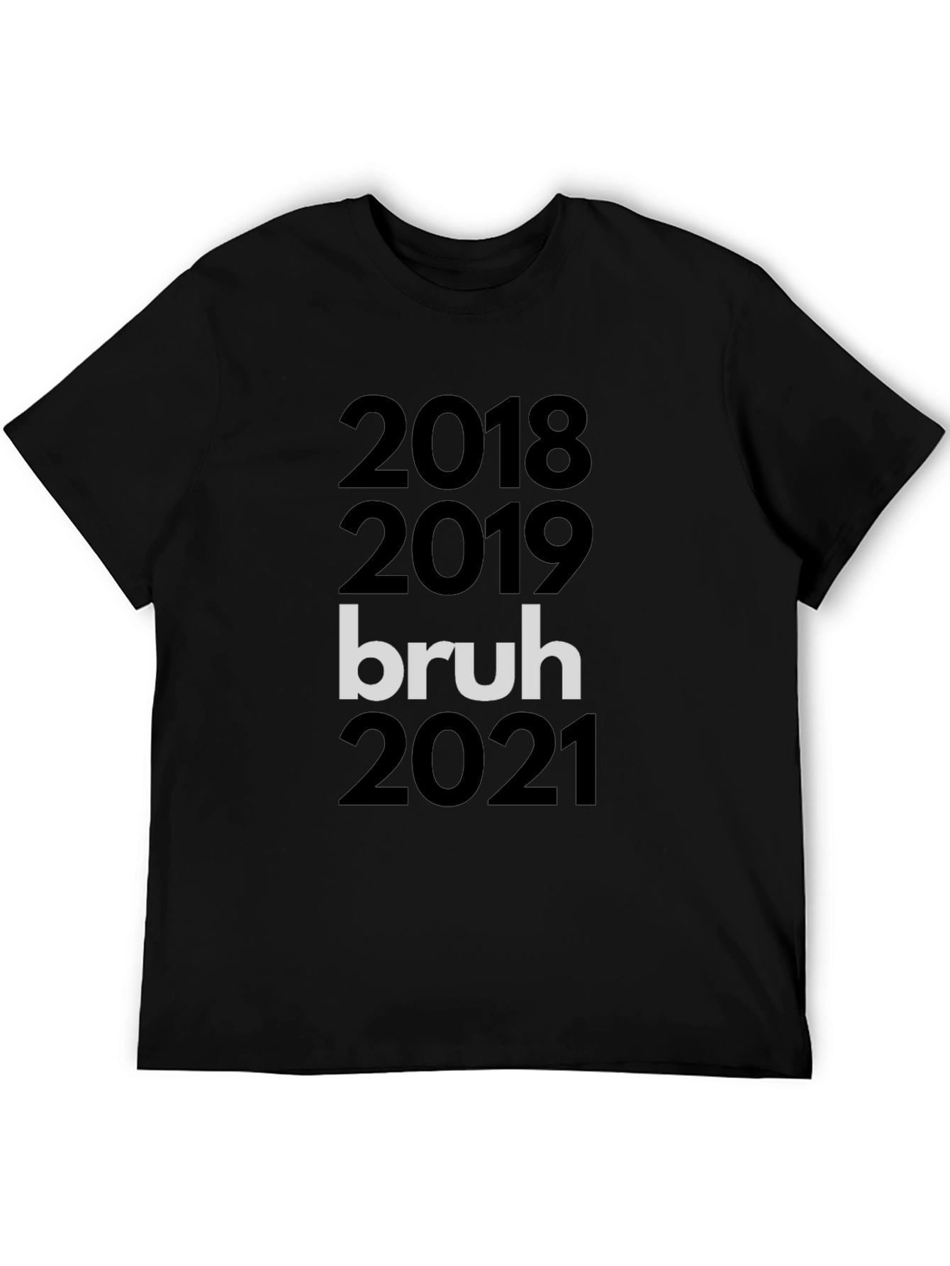 Black Bruh Funny Year T-Shirt view 5