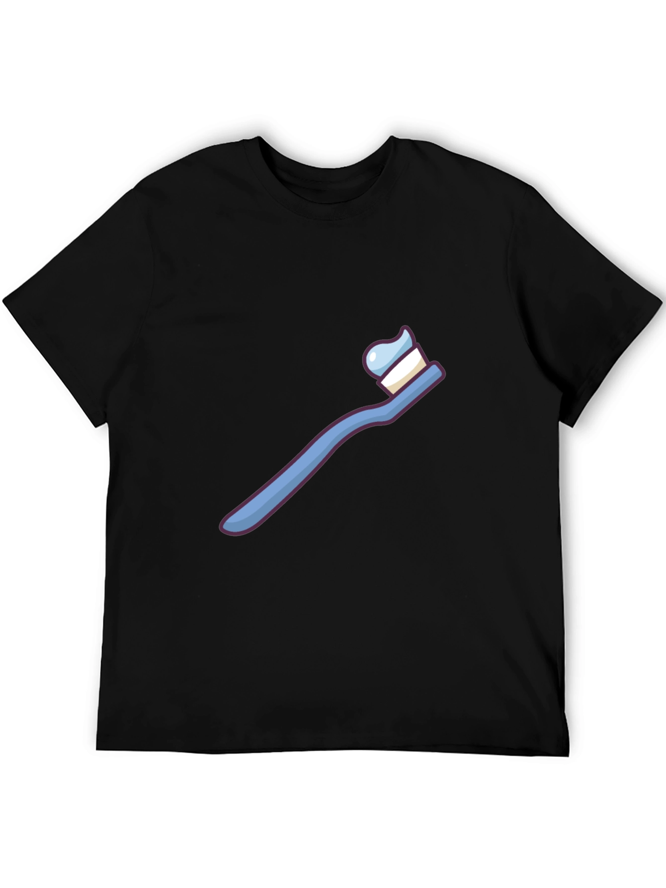 Black Toothbrush Graphic Tee - Fresh & Fun T-Shirt view 5