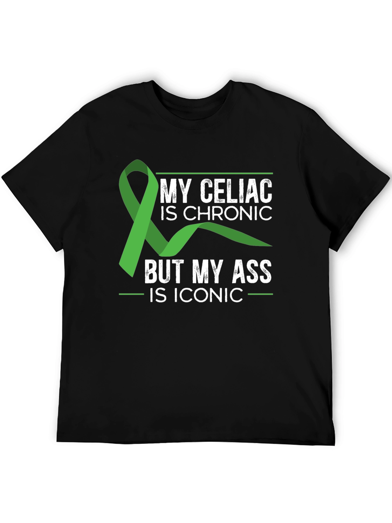 Black Celiac Awareness T-Shirt - Iconic Style, Chronic Condition view 5