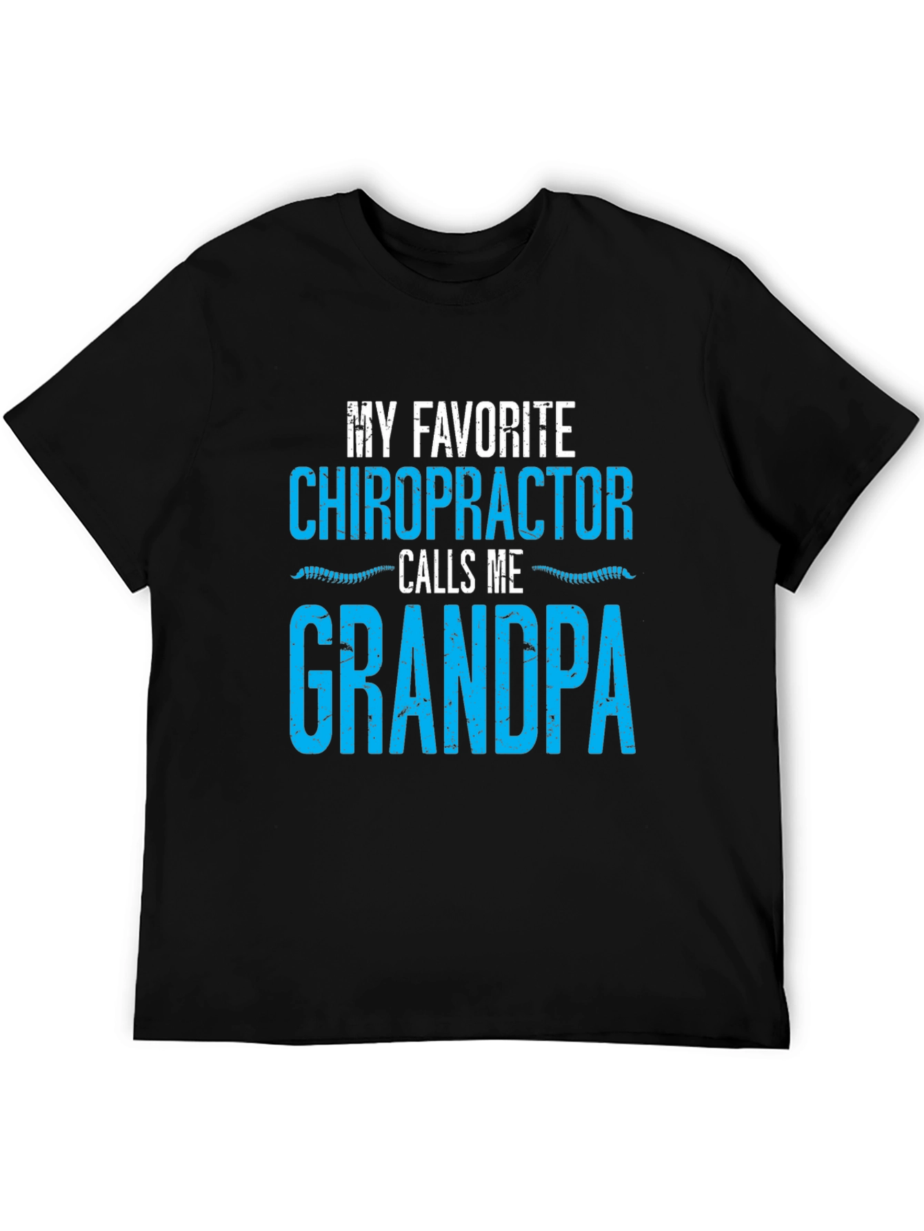 Black Chiropractor Grandpa T-Shirt Funny Gift view 5