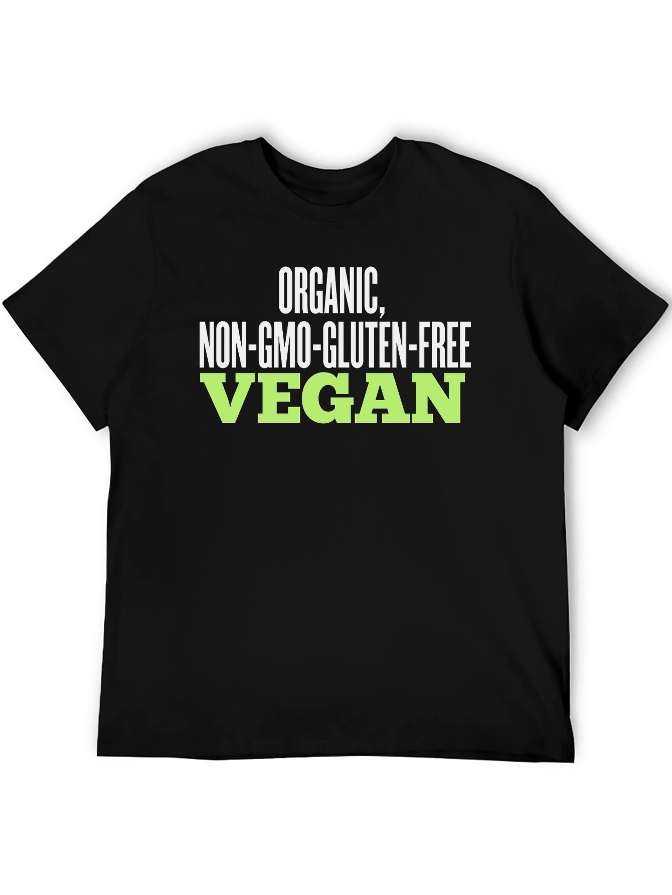 Black Organic Vegan T-Shirt - Non-GMO, Gluten-Free view 5