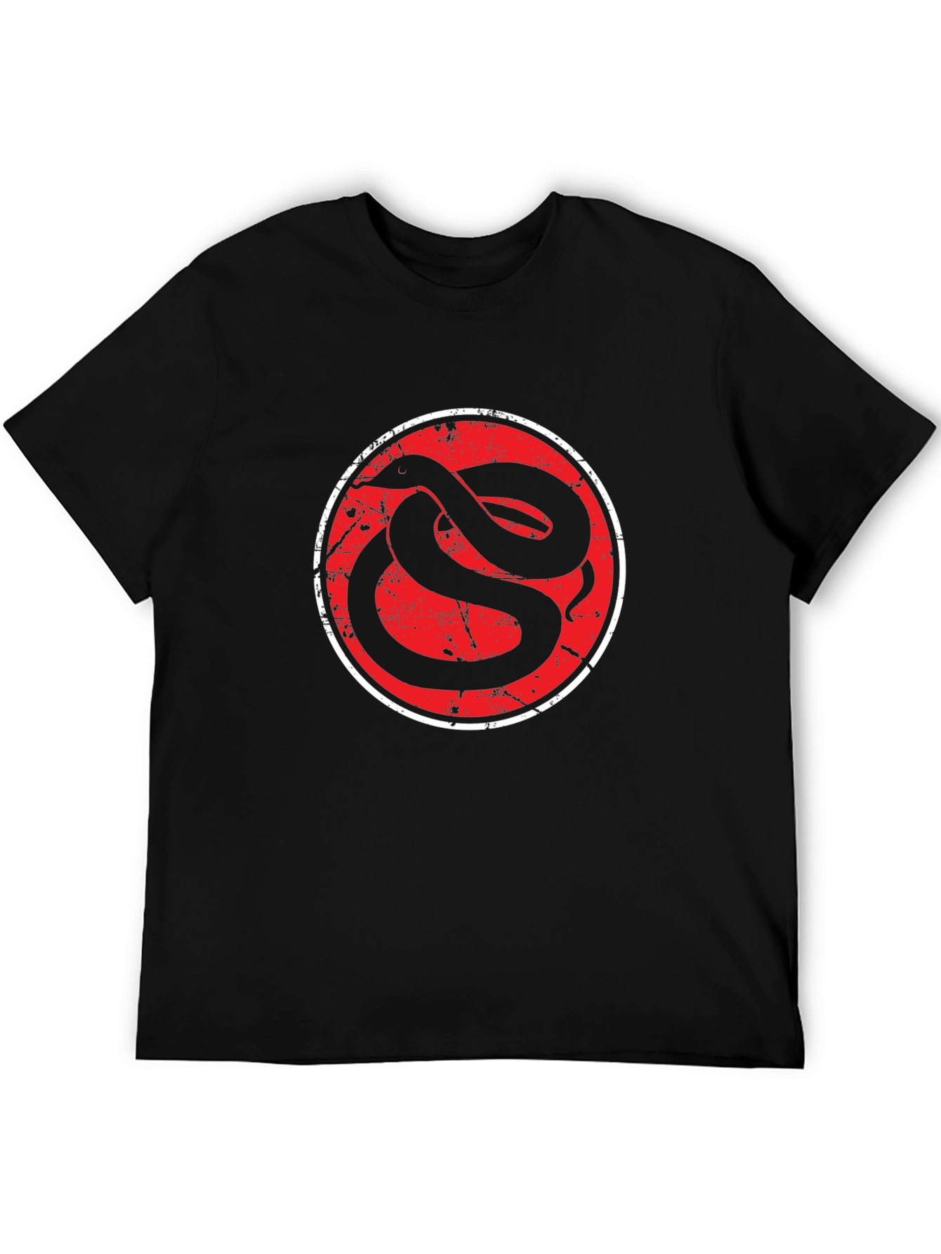 Black Snake Emblem Black Graphic Tee view 5