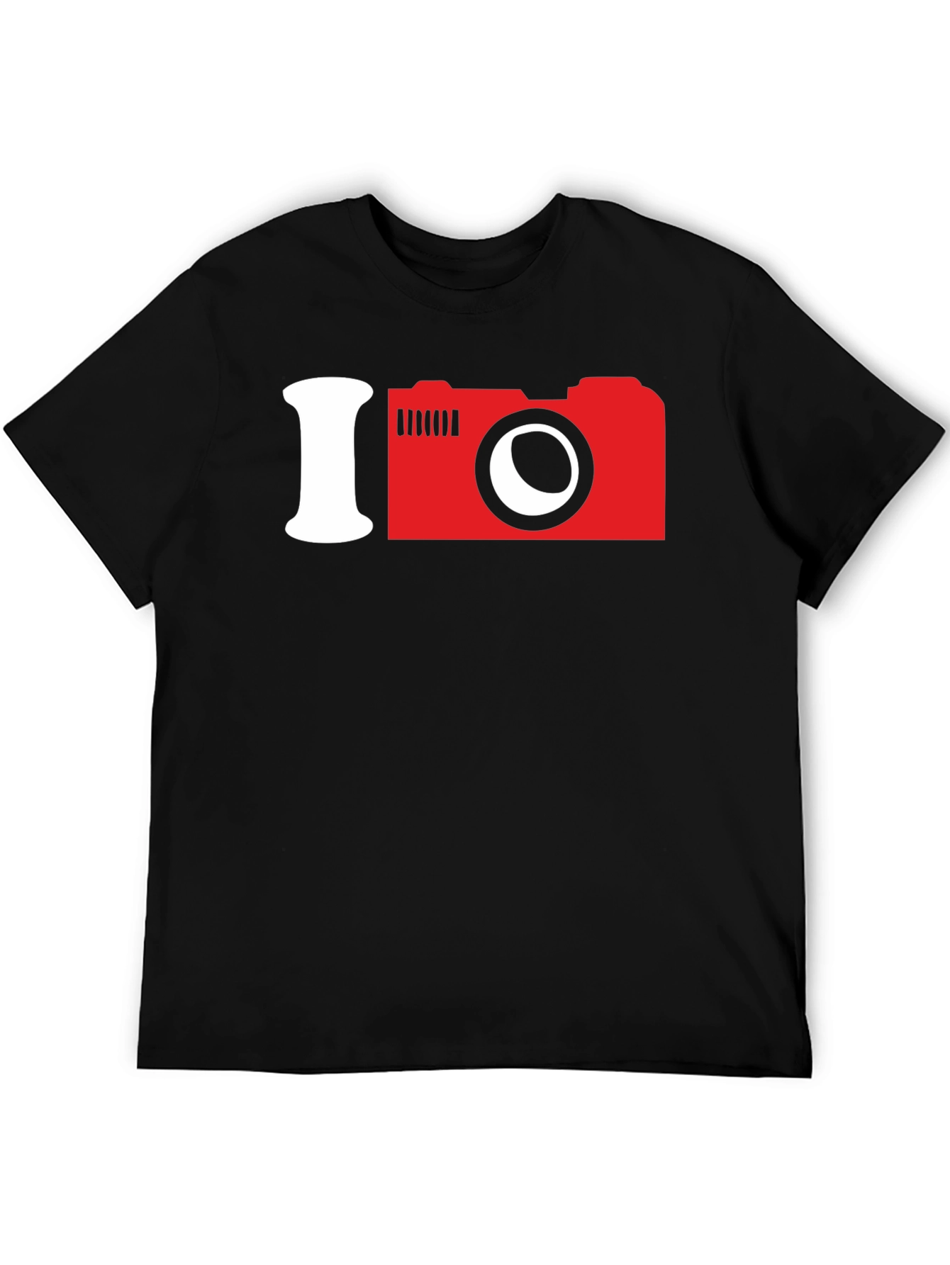 Black I Camera Graphic Tee - Photo Lover Shirt view 5
