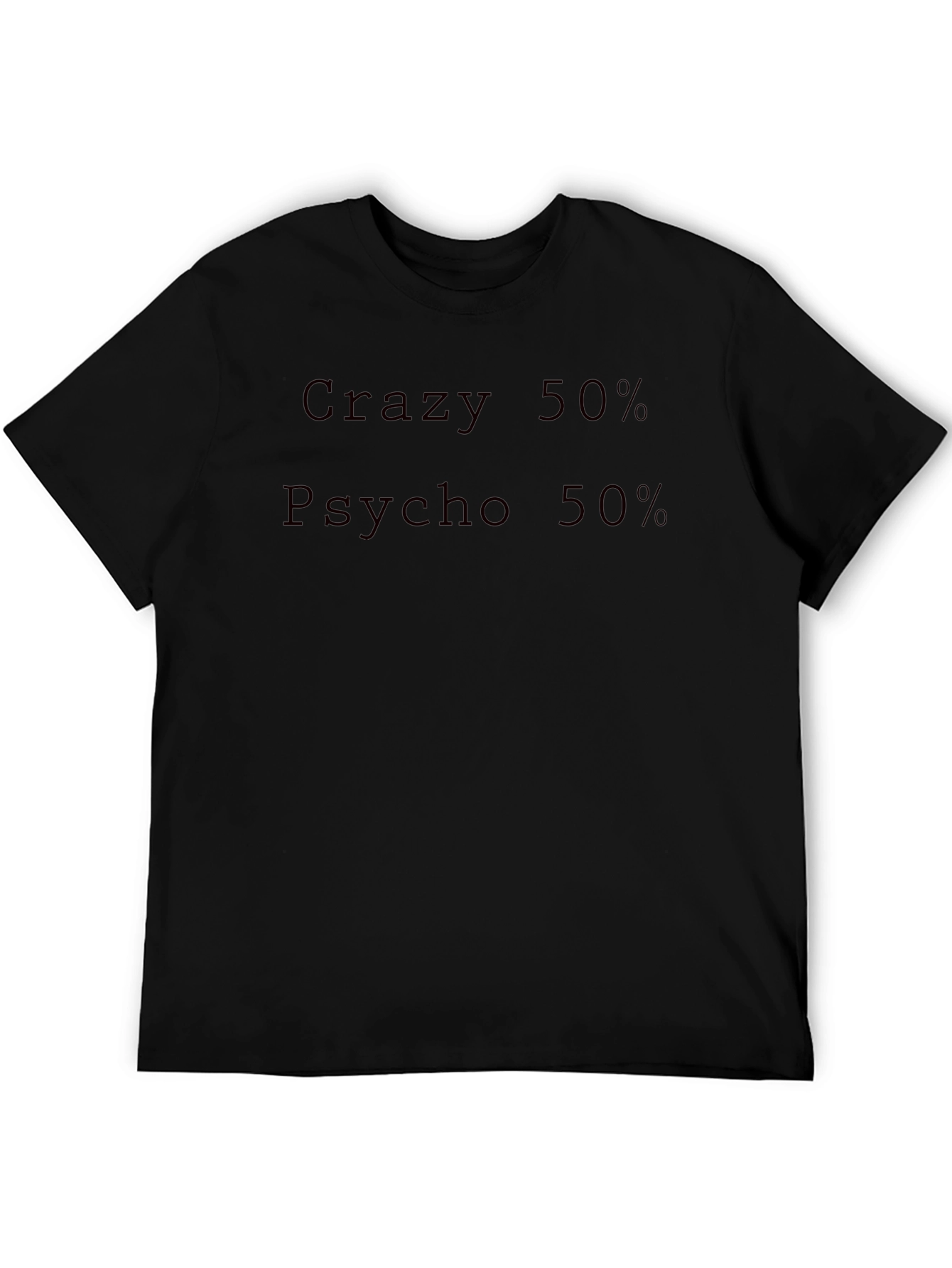 Black Crazy 50% Psycho 50% Graphic Tee view 5