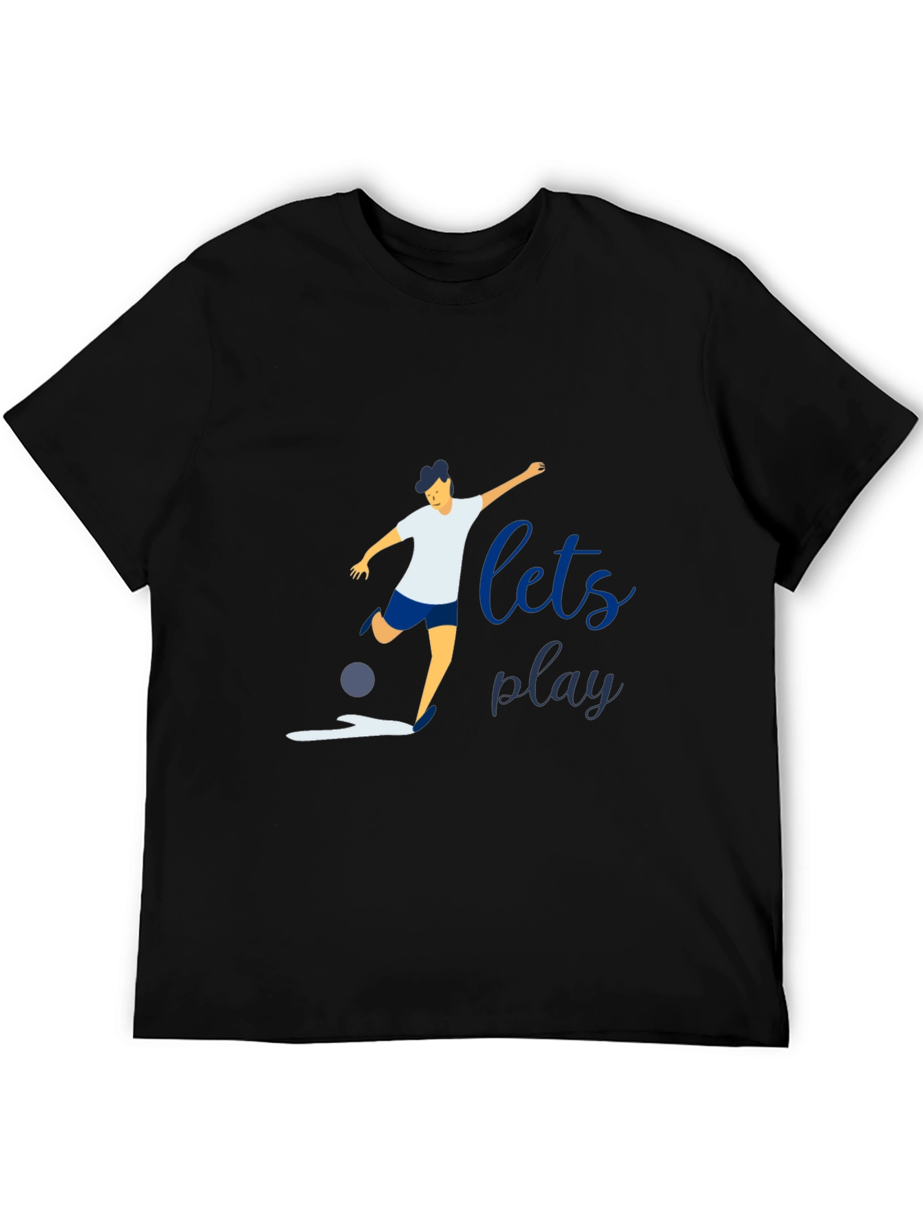 Black Let's Play Graphic Tee - Black Short Sleeve T-Shirt view 5