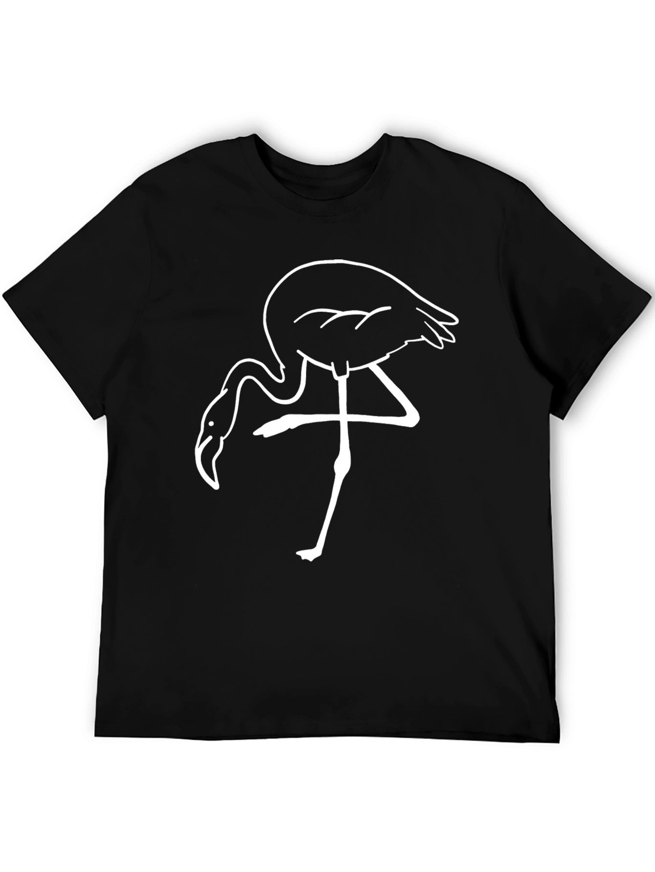 Black Black Flamingo Graphic Tee - Quirky Style view 5