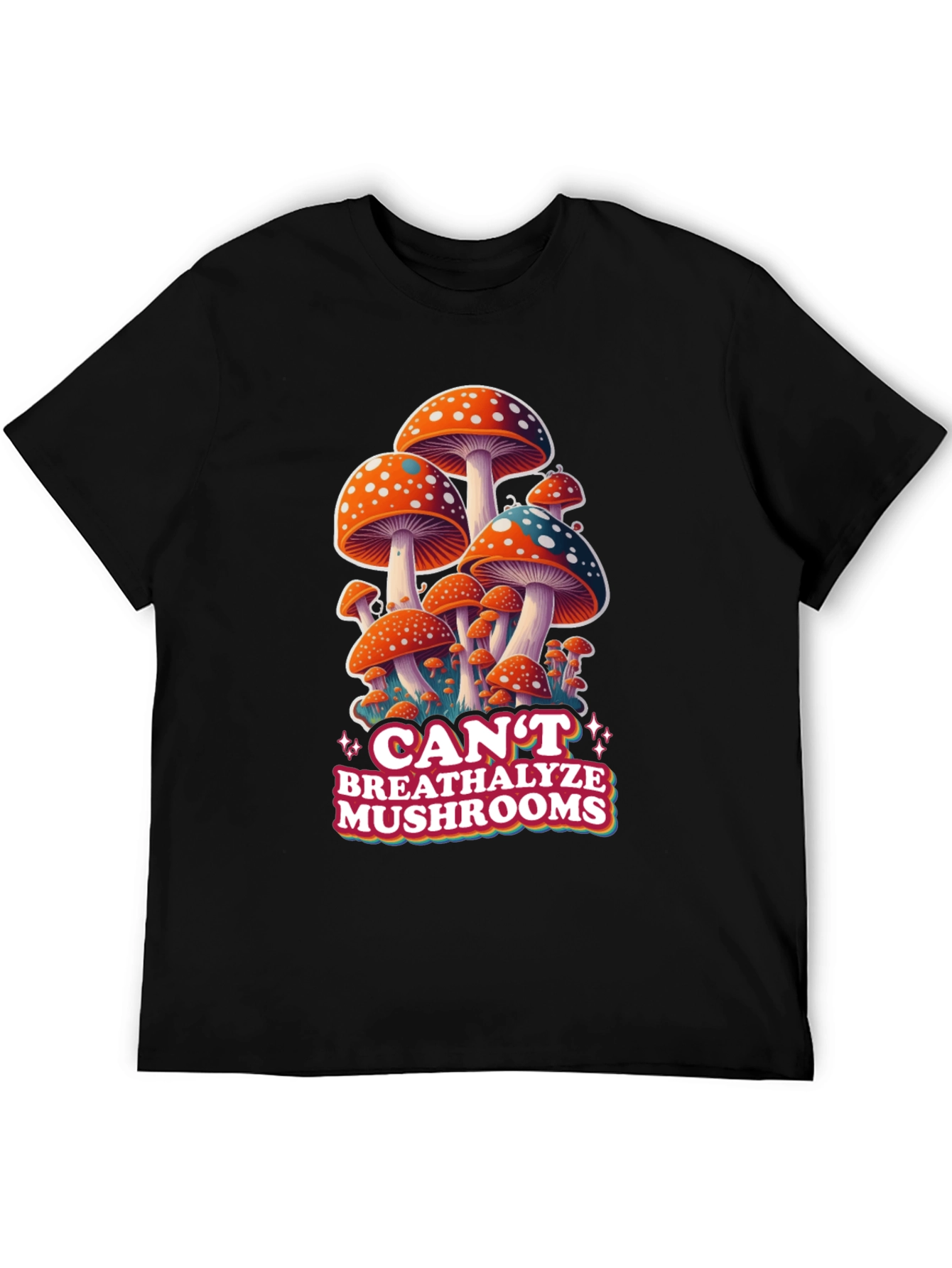 Black Mushroom Graphic T-Shirt view 5