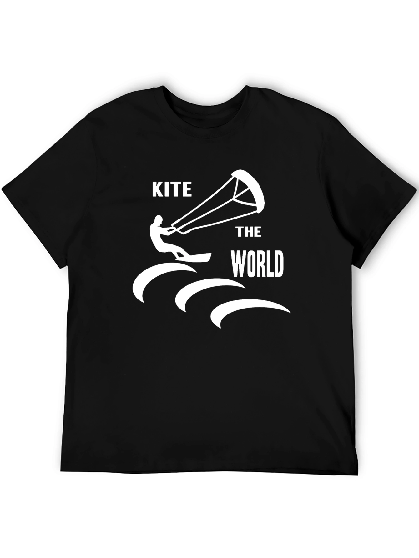 Black Kite the World T-Shirt - Black view 5