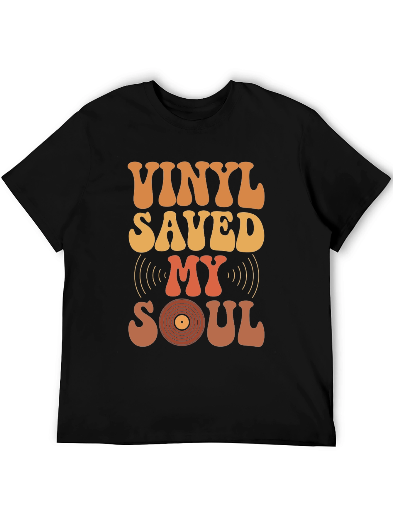 Black Vinyl Saved My Soul Graphic Tee view 5