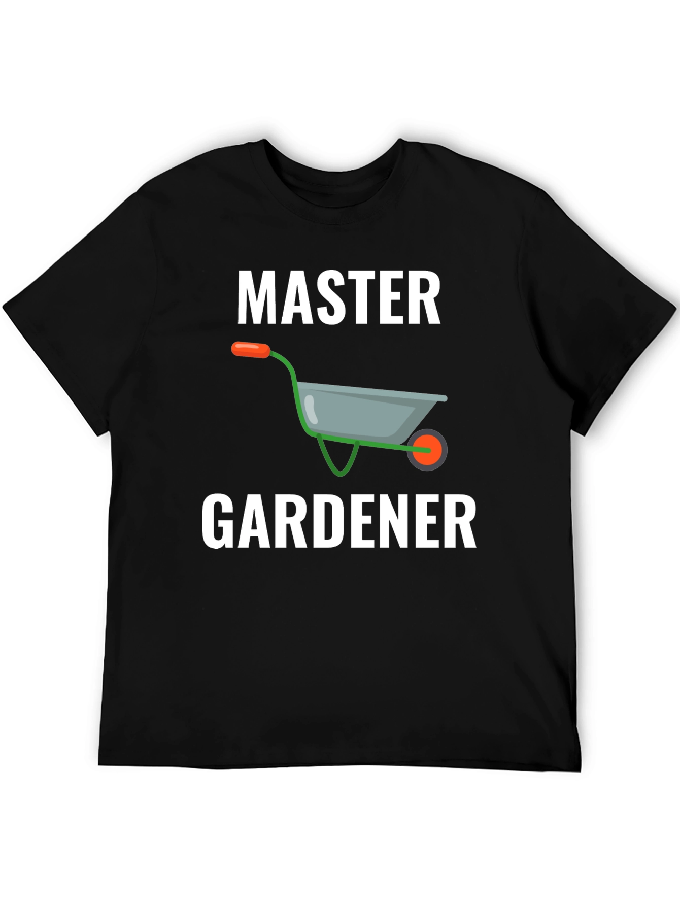 Black Master Gardener Graphic Tee - Wheelbarrow Design view 5