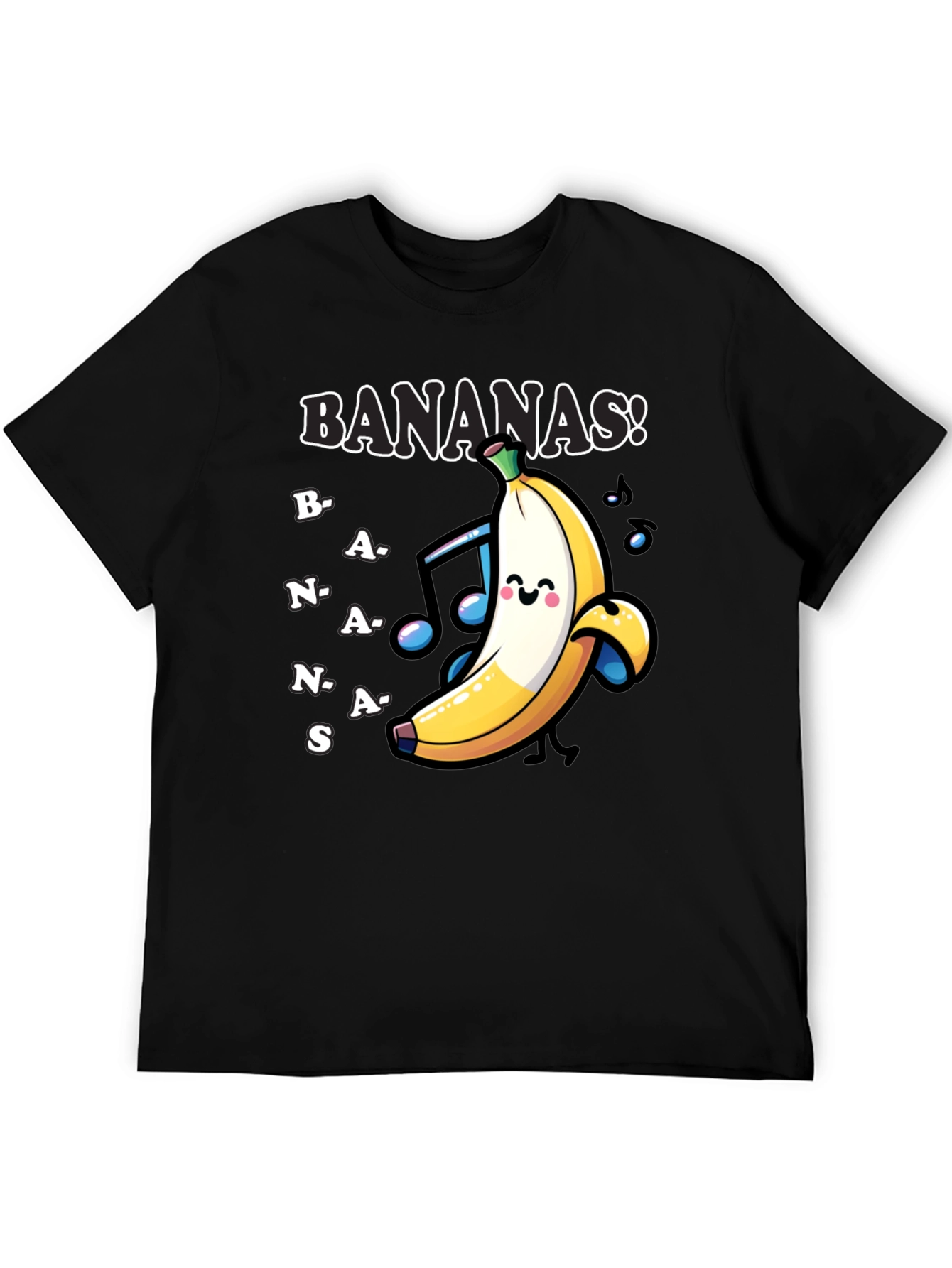 Black Fun 'Bananas!' Graphic Print T-Shirt view 5