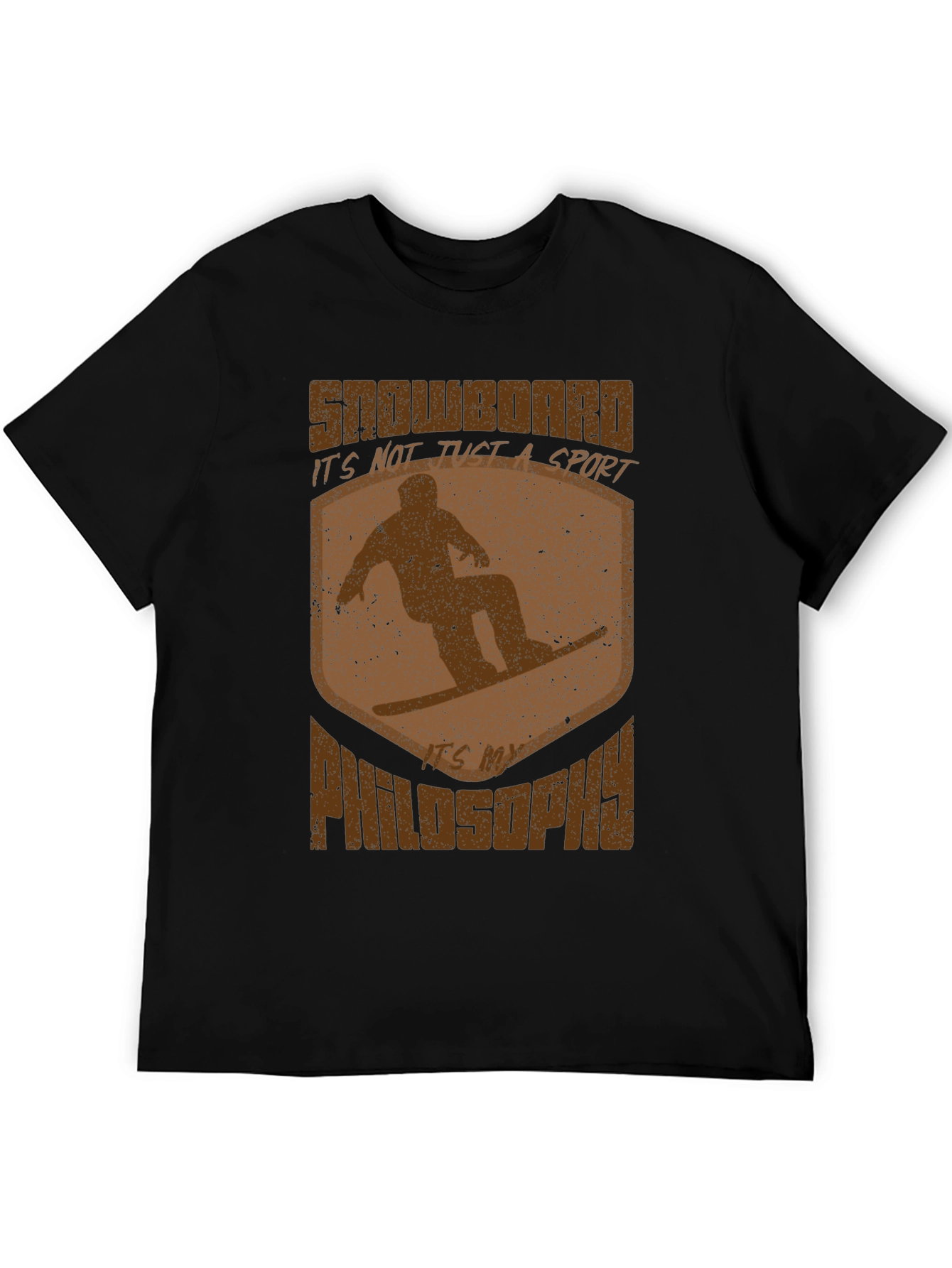 Black Snowboard Philosophy Graphic T-Shirt view 5