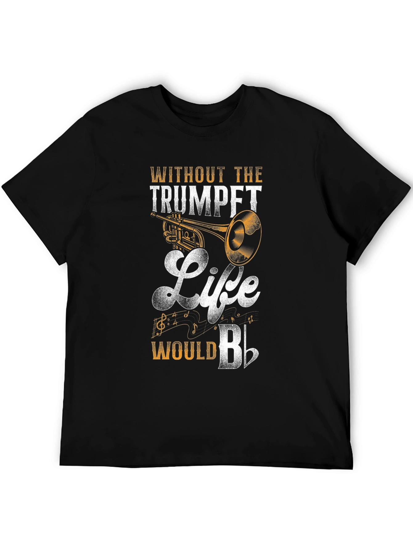 Black Trumpet Life Men's Graphic Tee - Musician T-Shirt view 5
