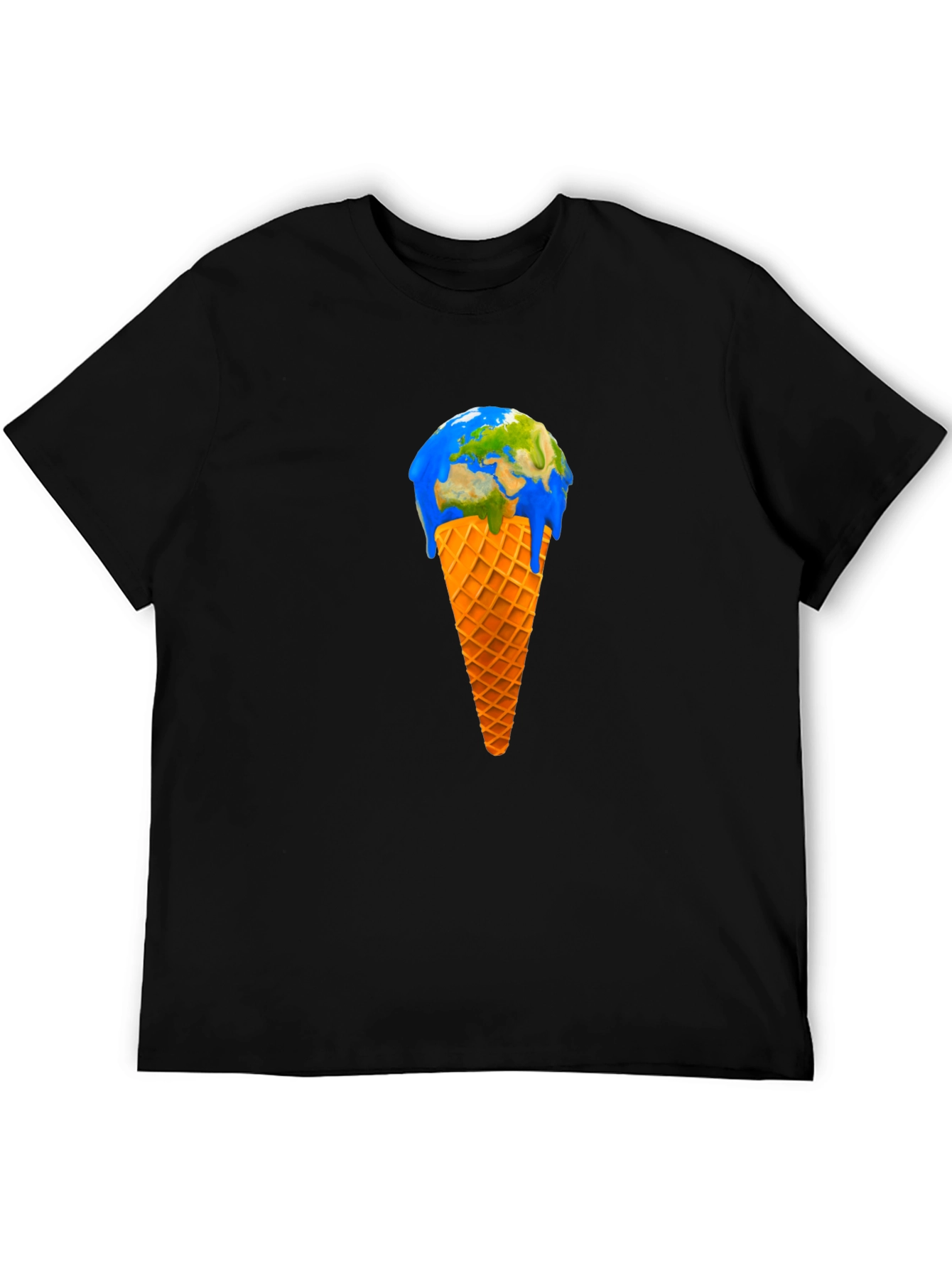 Black Earth Ice Cream Cone Graphic Tee view 5