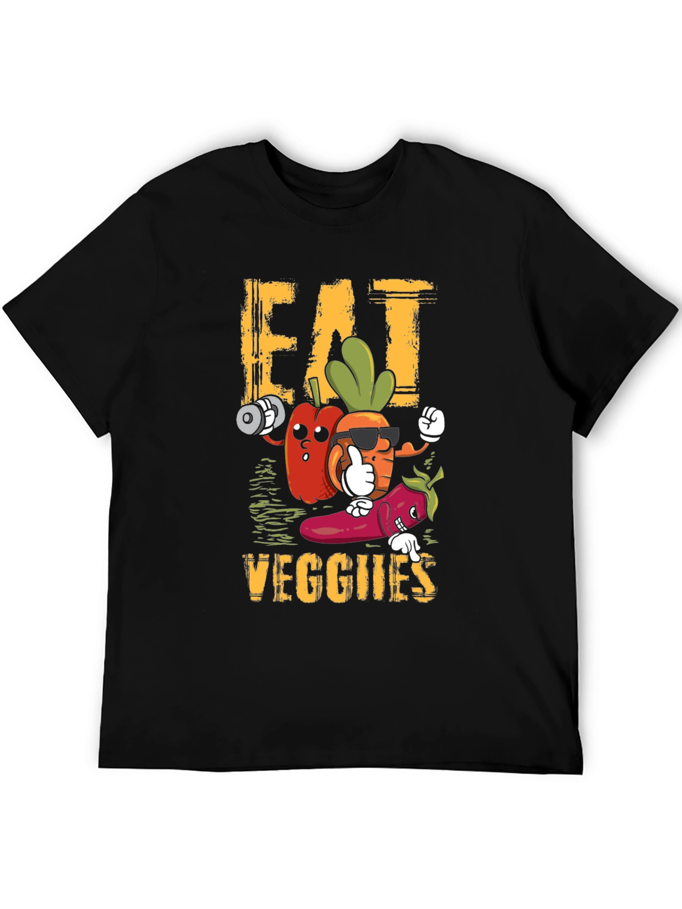 Eat Veggies T-Shirt - Cartoon Veggie Characters - 5
