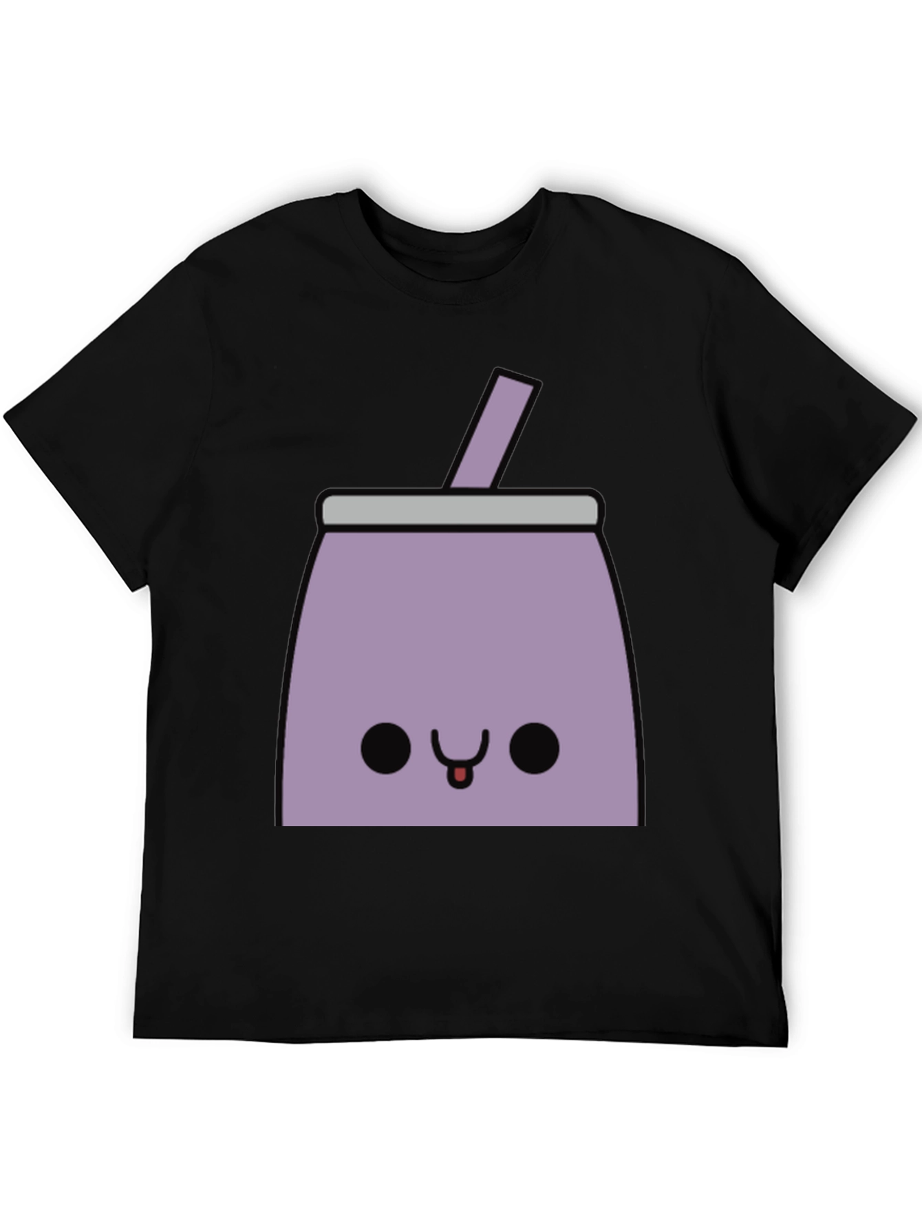 Black Kawaii Milkshake T-Shirt - Cute Graphic Tee view 5