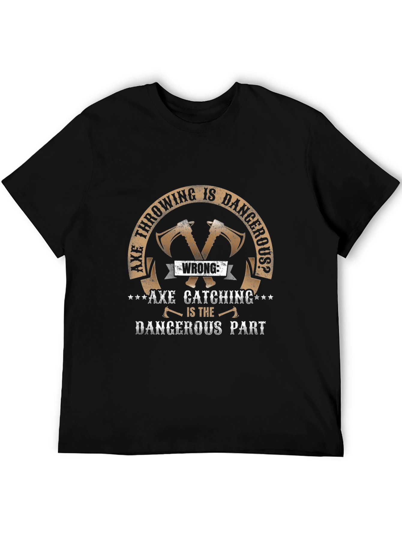 Black Axe Throwing Funny T-Shirt view 5
