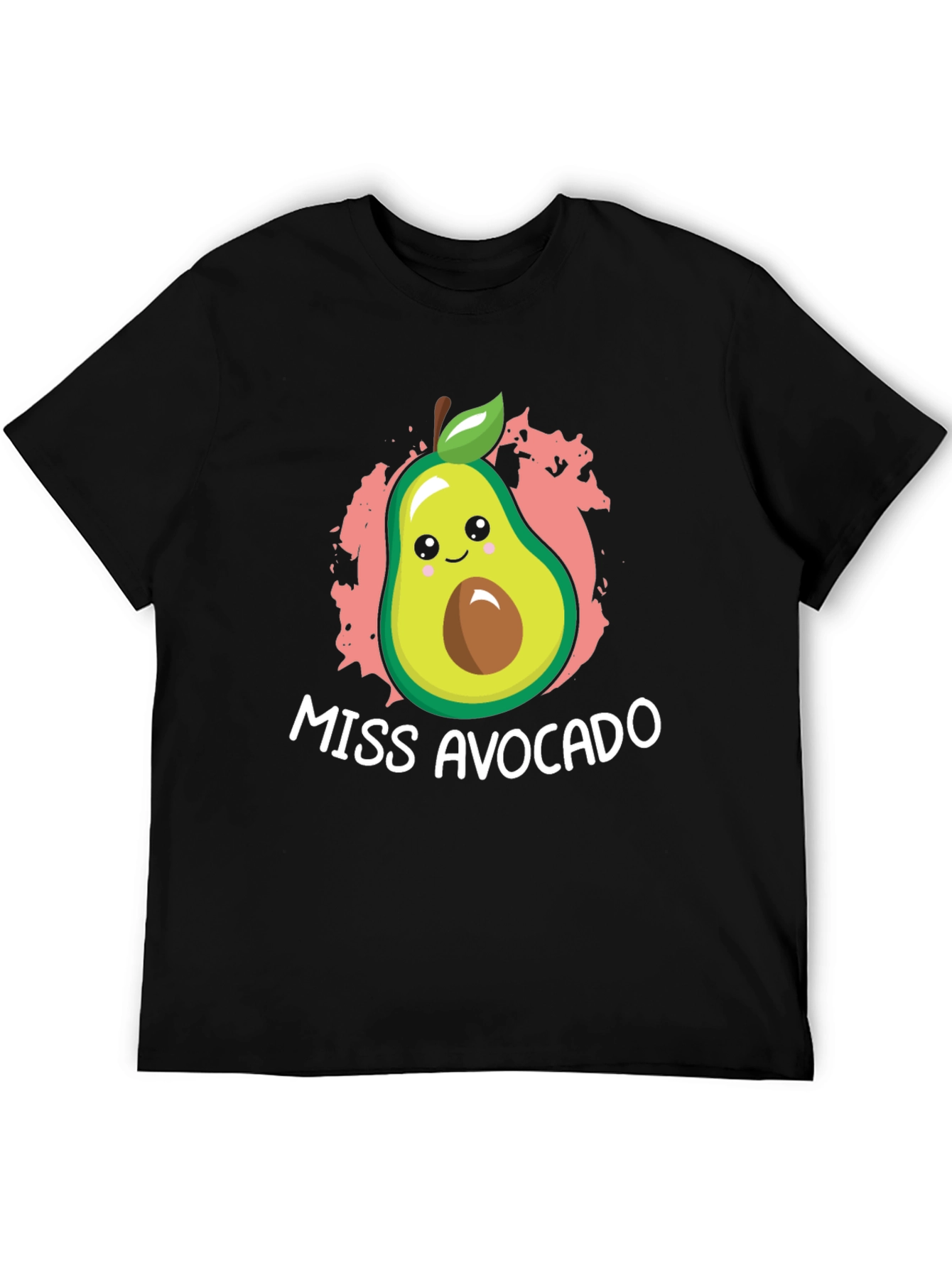 Black Miss Avocado Graphic Tee - Fun & Unique Black T-Shirt view 5