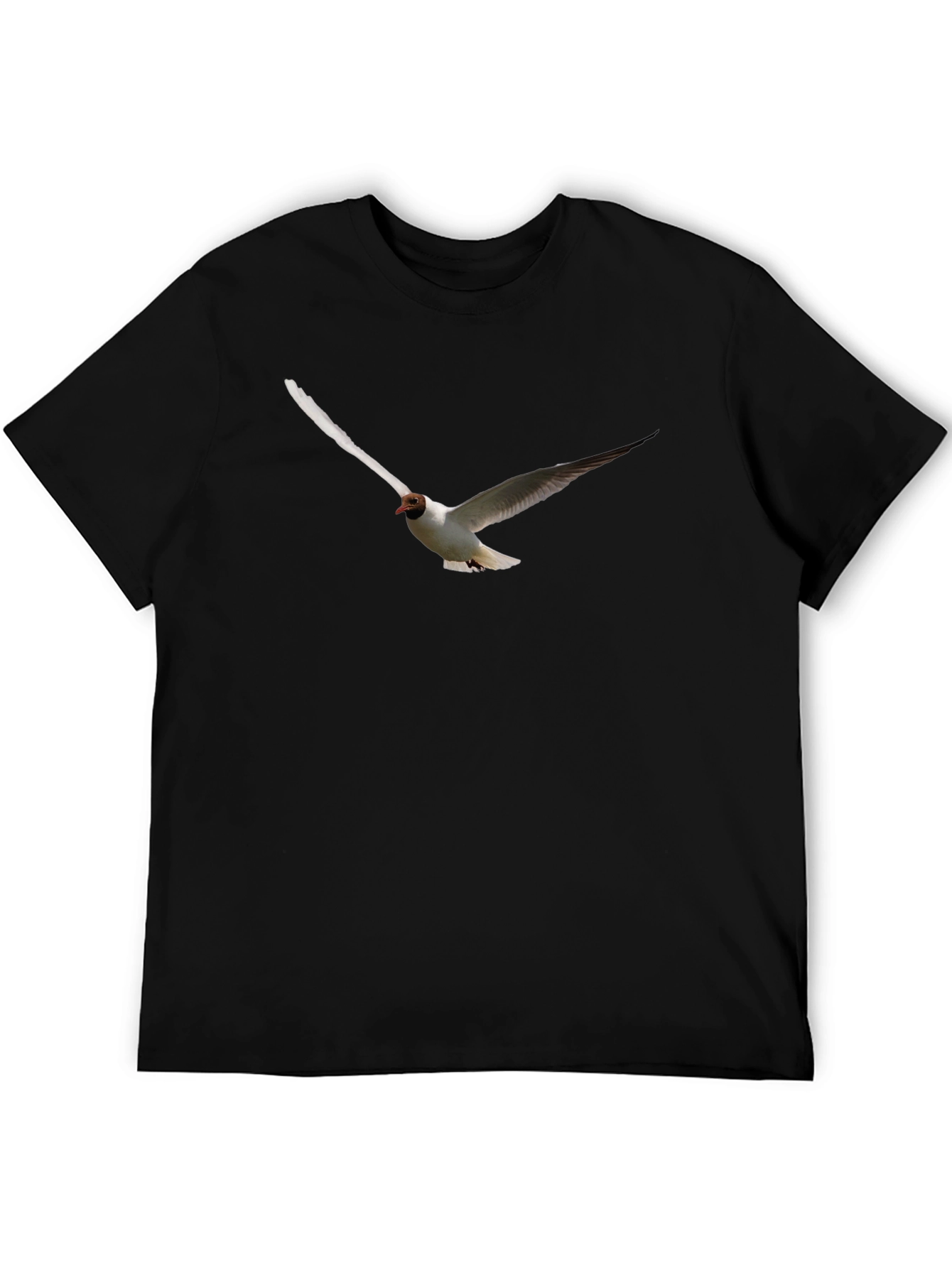Black Black T-Shirt with Flying Bird Graphic view 5