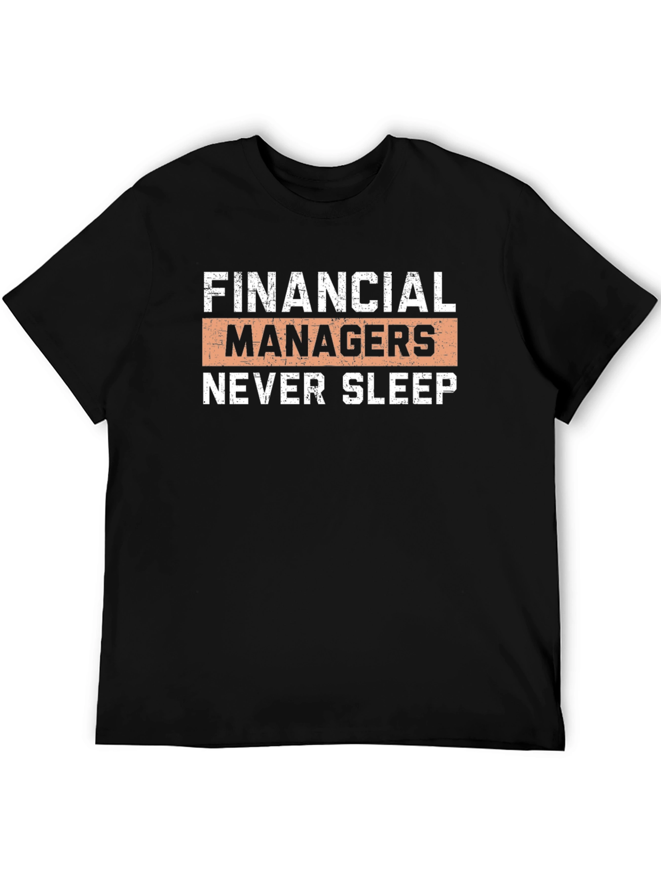 Black Financial Managers Never Sleep Graphic Tee view 5