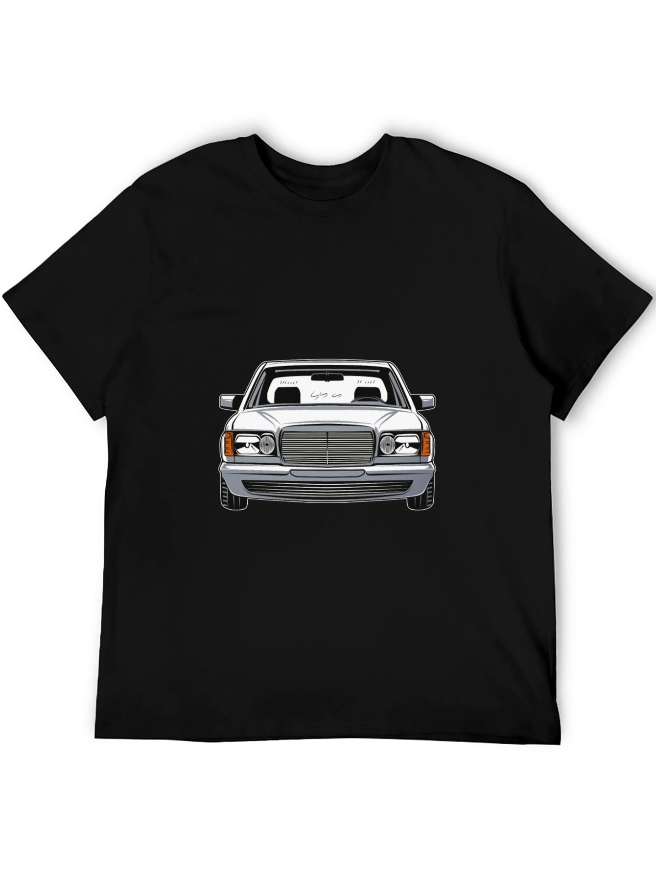 Black Classic Car Graphic Tee - Black Cotton Blend view 5