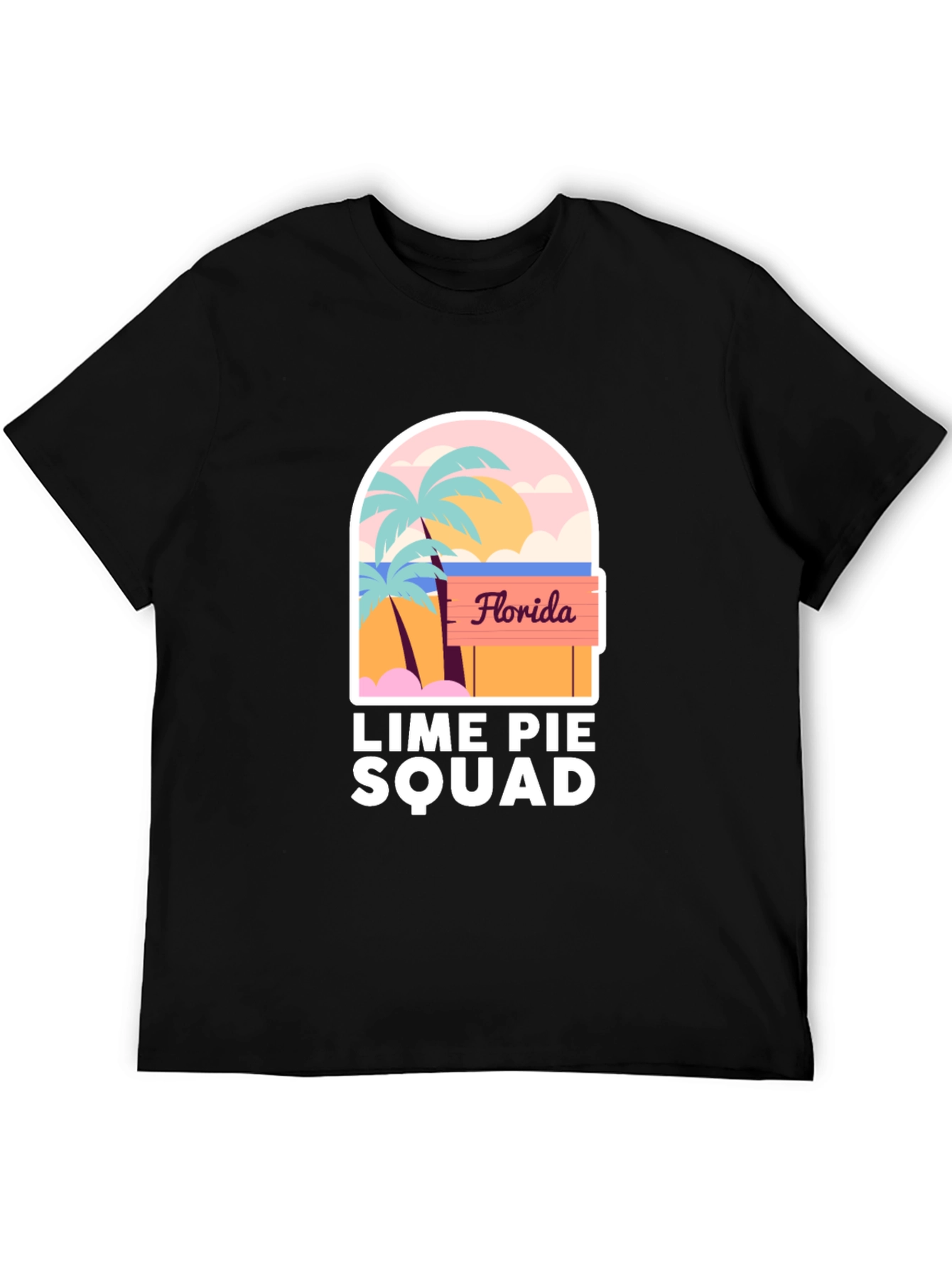 Black Florida Lime Pie Squad Black T-Shirt view 5