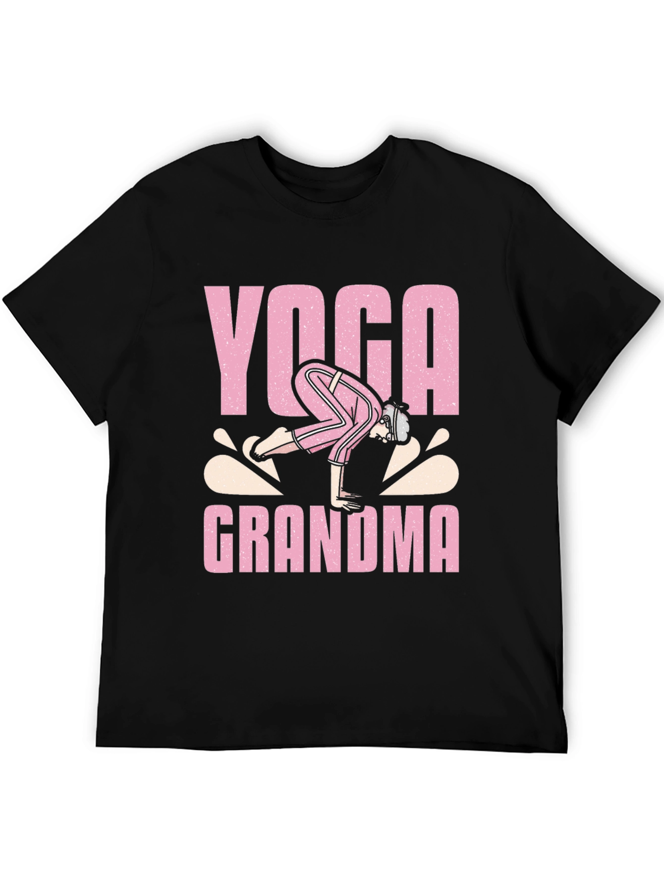 Black Yoga Grandma Graphic T-Shirt view 5