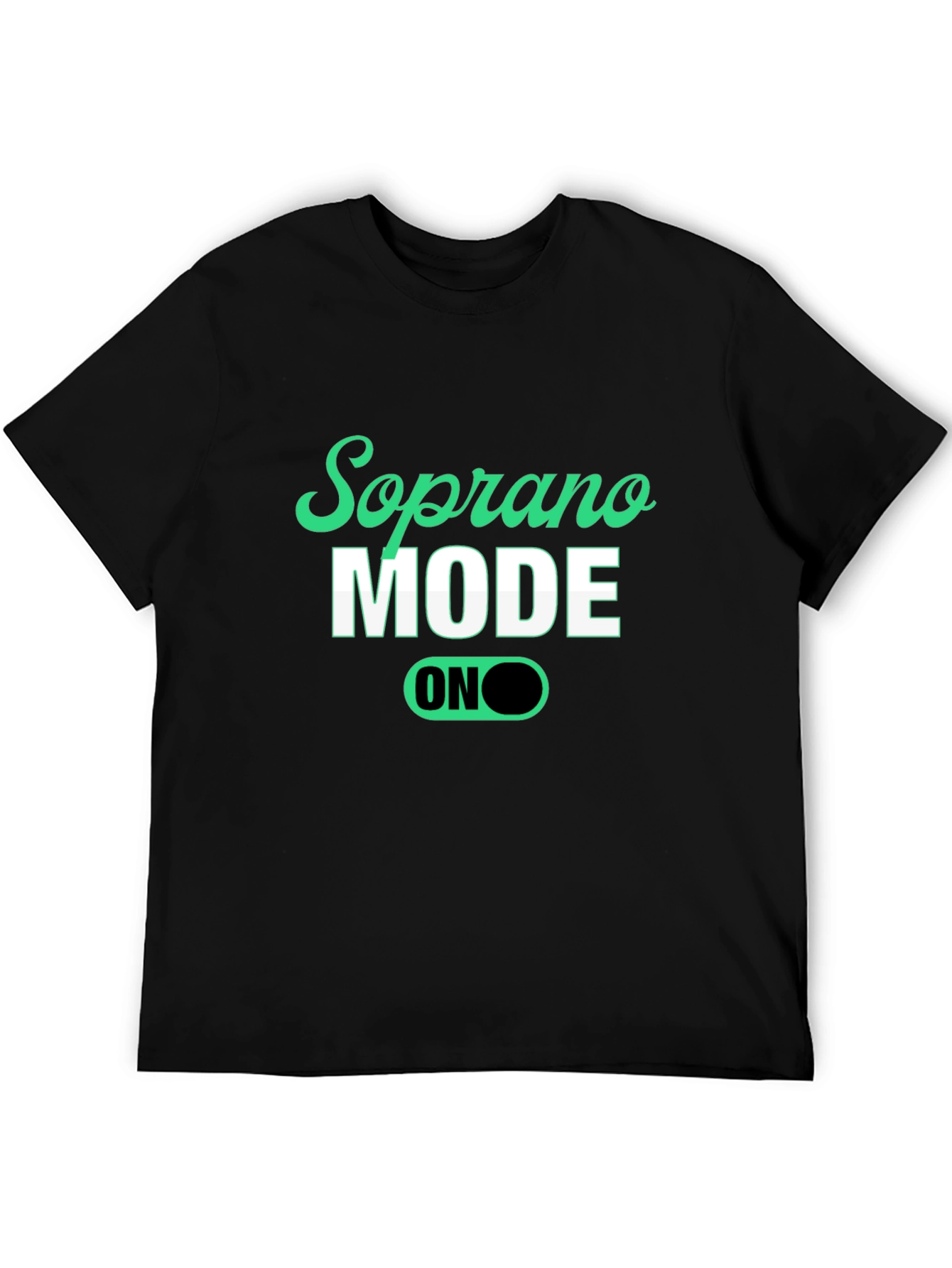 Soprano Mode On Black Graphic Tee - 5