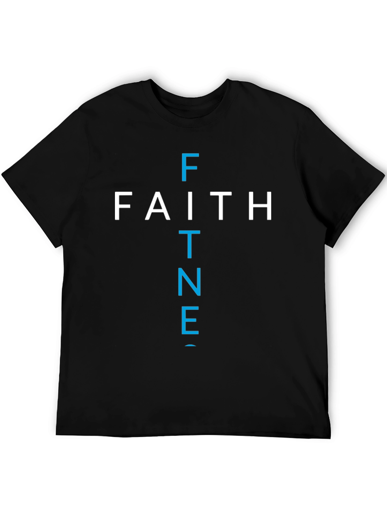 Black Faith Fitness Graphic Tee - Christian Workout Shirt view 5