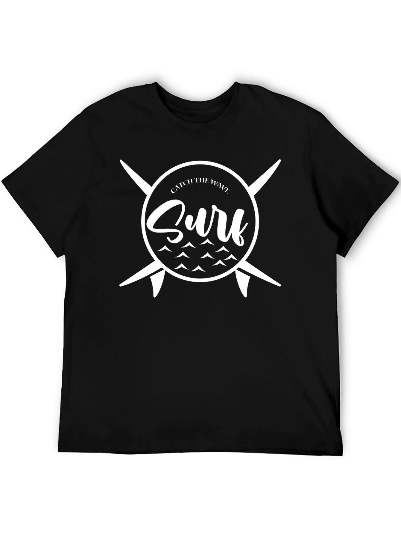Black Catch the Wave Surf T-Shirt - Black view 5
