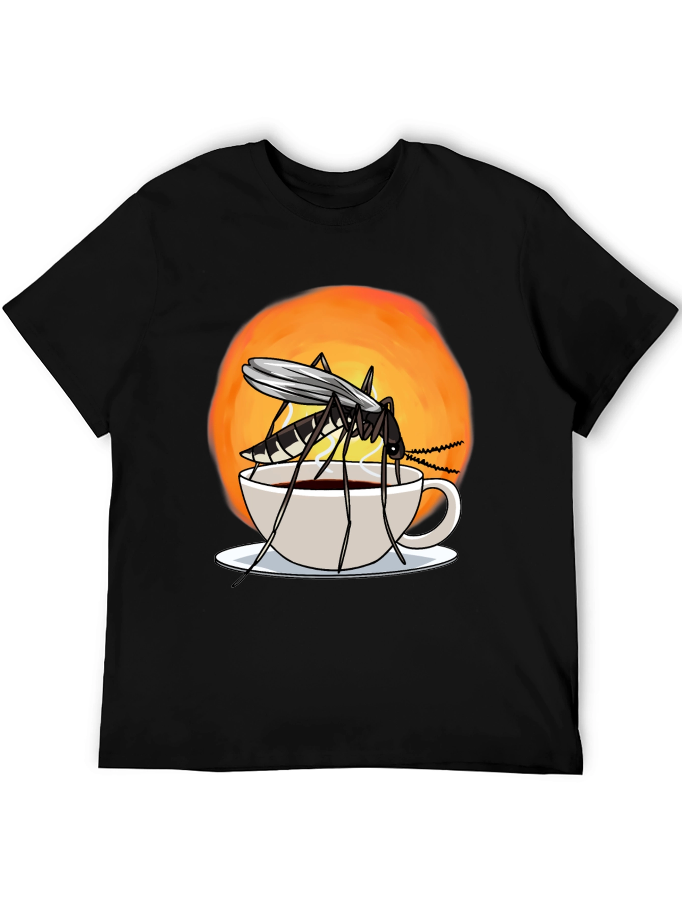 Black Mosquito Coffee T-Shirt - Funny Insect Graphic Tee view 5