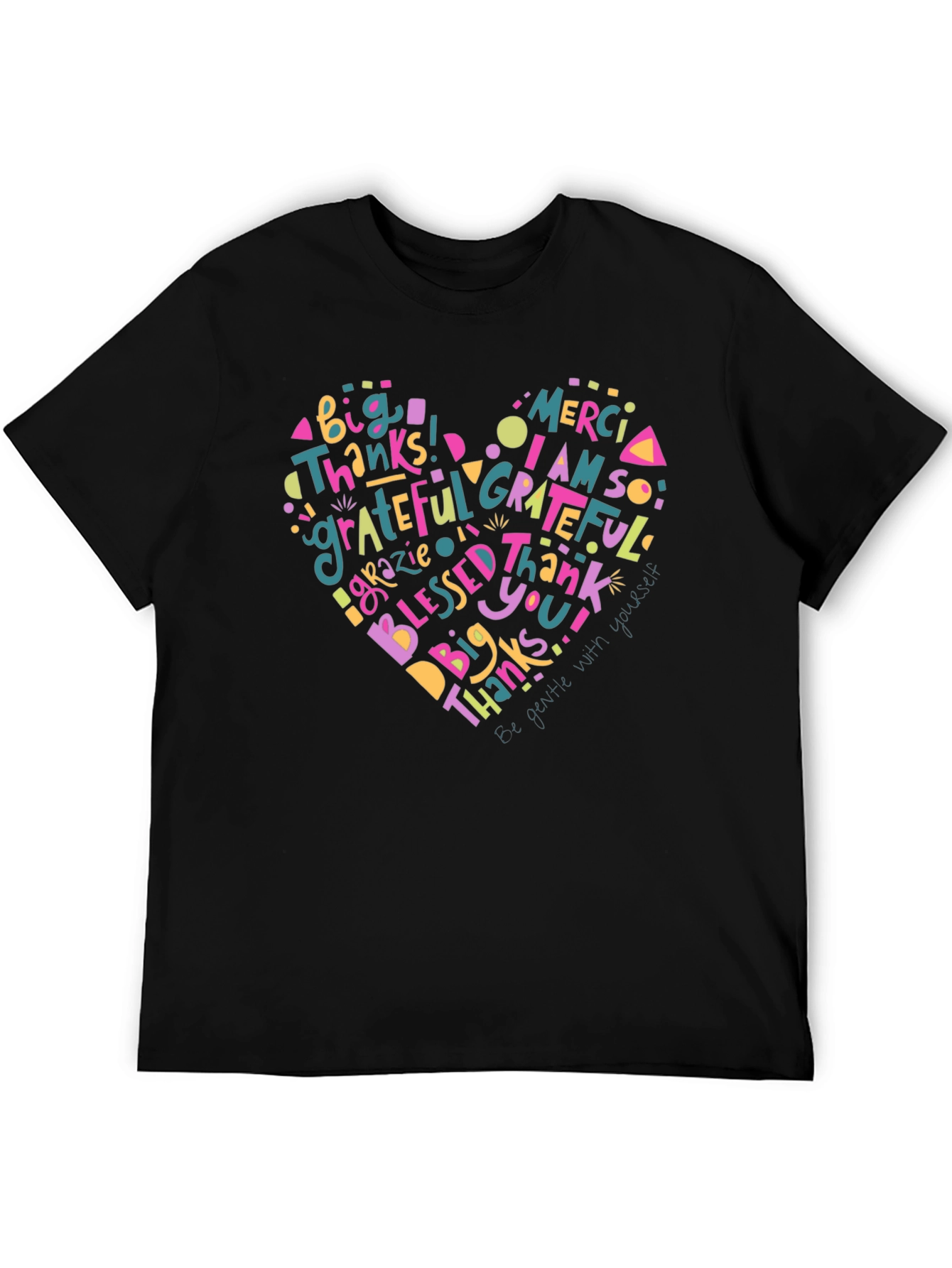 Grateful Heart Graphic T-Shirt - Men's Casual Tee - 5