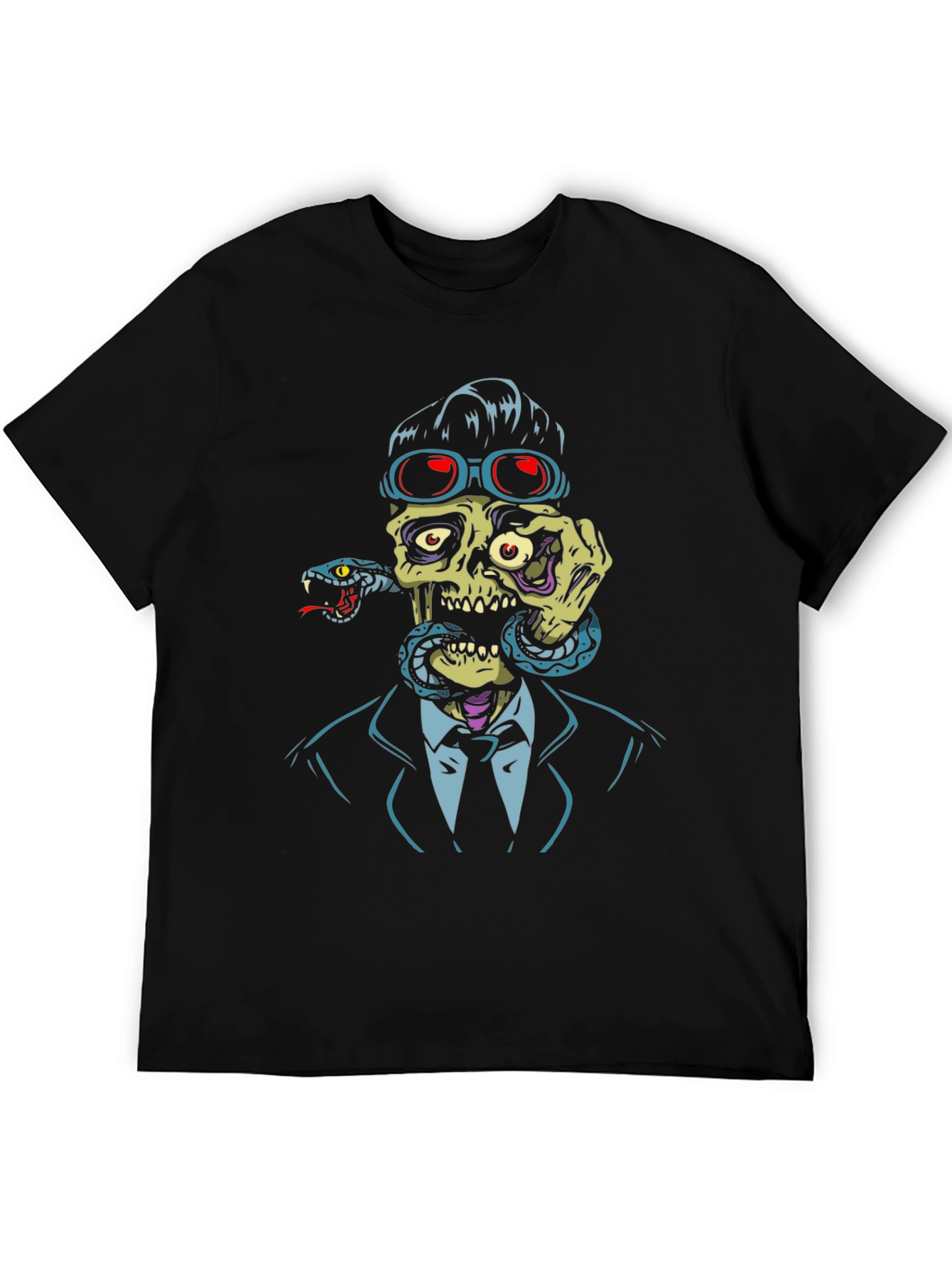 Skull & Snake Graphic T-Shirt - 5