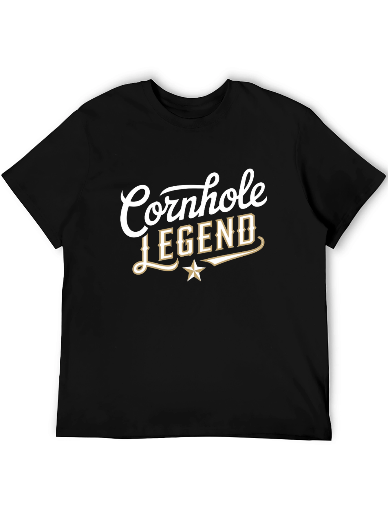 Black Cornhole Legend T-Shirt - Black, Casual Comfort view 5
