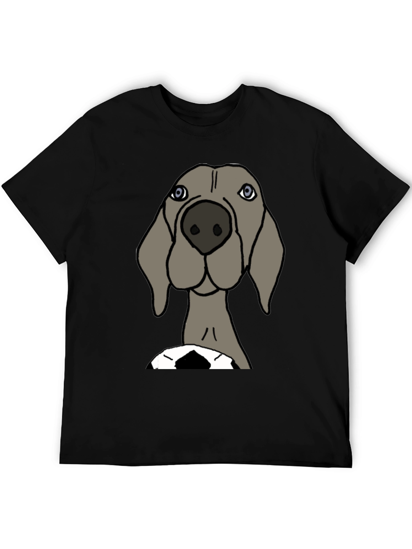 Black Dog with Soccer Ball Graphic T-Shirt view 5