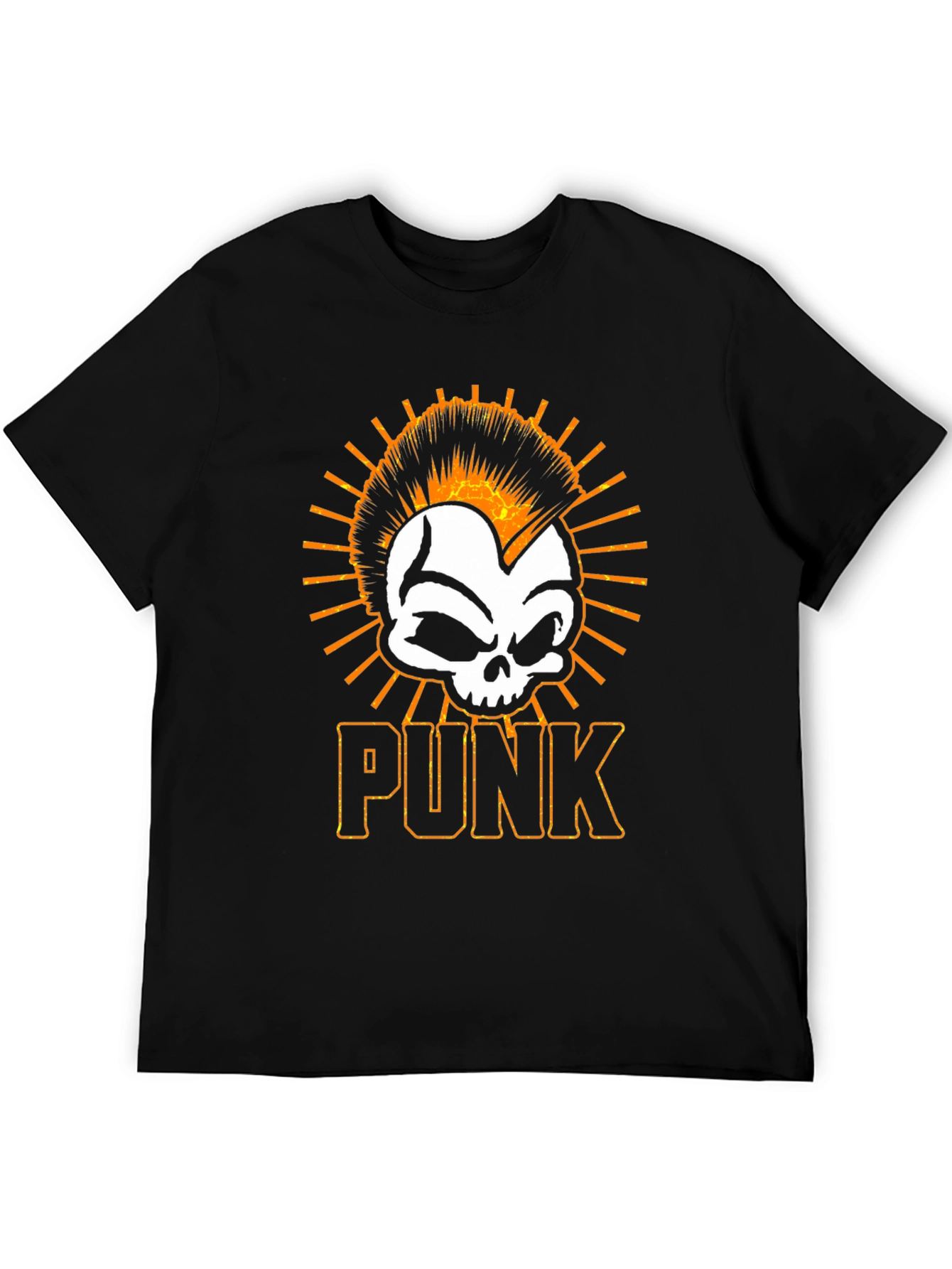 Black Punk Rock Skull T-Shirt - Edgy Graphic Tee view 5