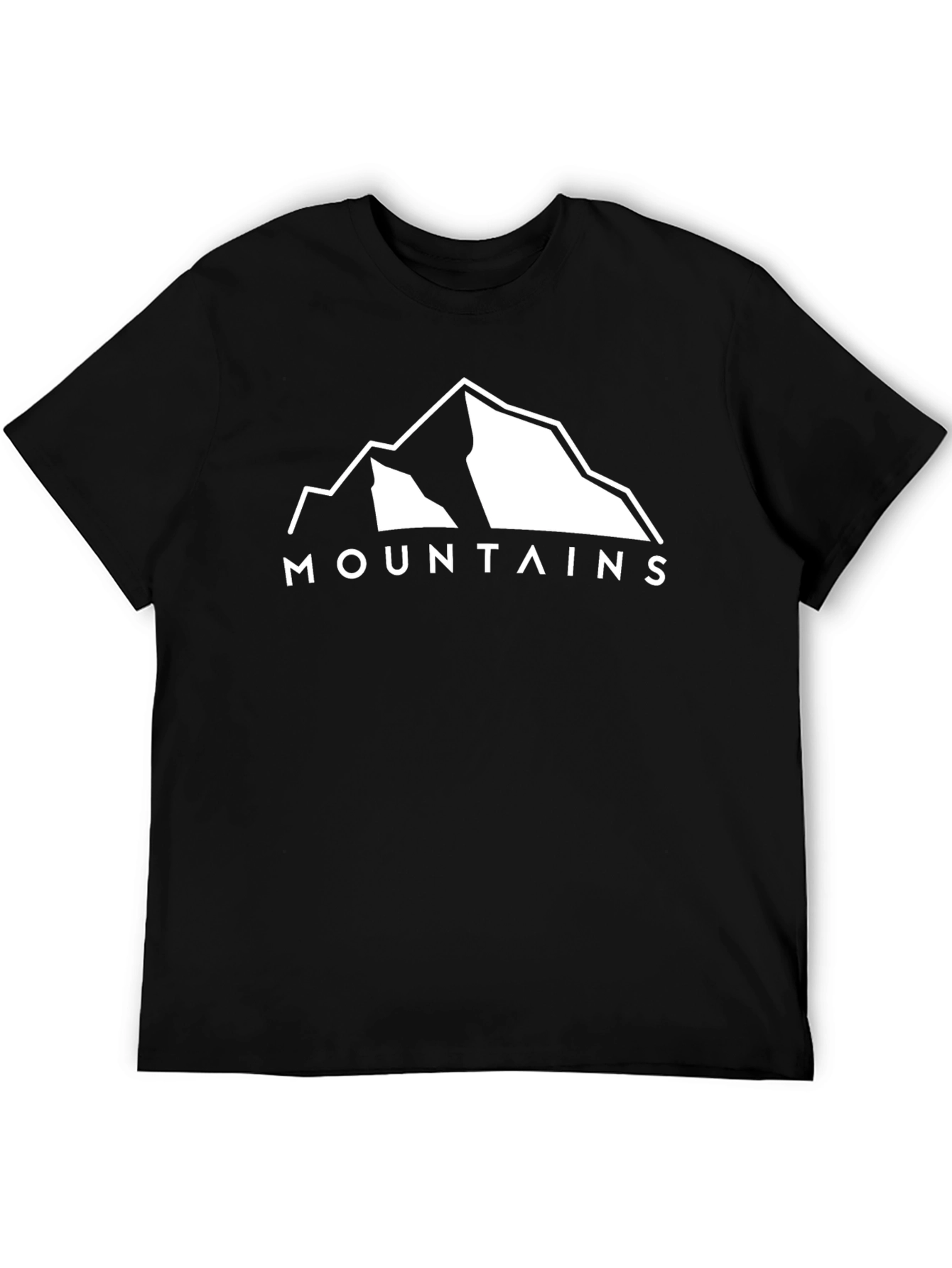 Black Mountains Graphic Print Black T-Shirt view 5