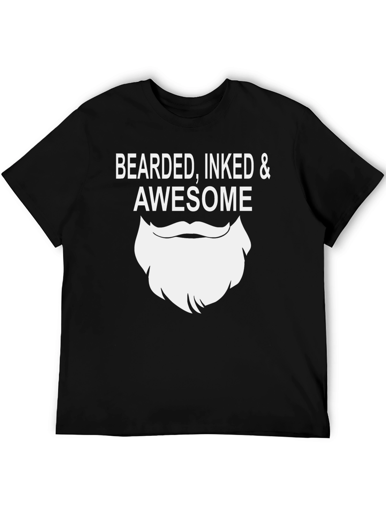 Black Bearded Inked & Awesome T-Shirt view 5