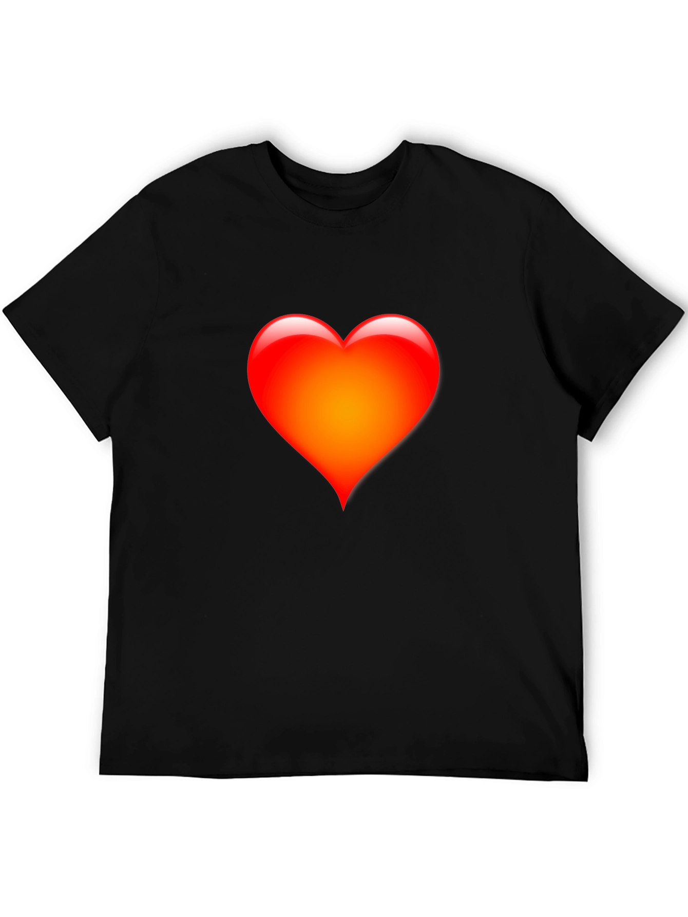 Black Heart Graphic Black T-Shirt - Express Your Love! view 5
