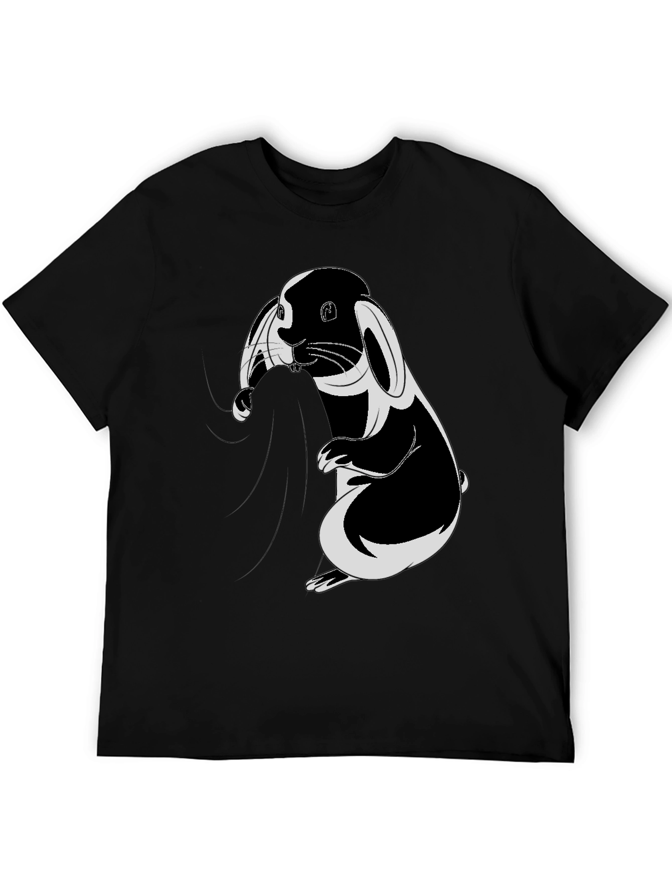 Black Bunny Graphic T-Shirt - Soft Cotton Blend view 5