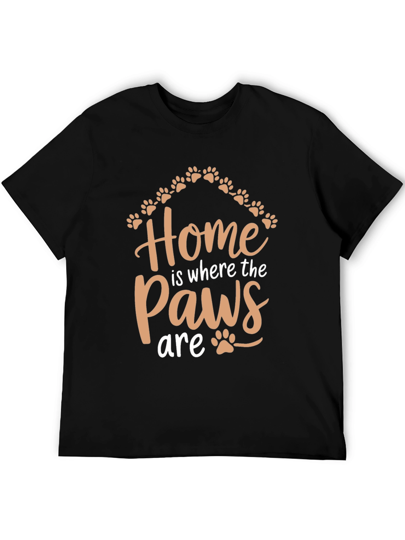 Black Home is Where the Paws Are - Graphic Tee view 5